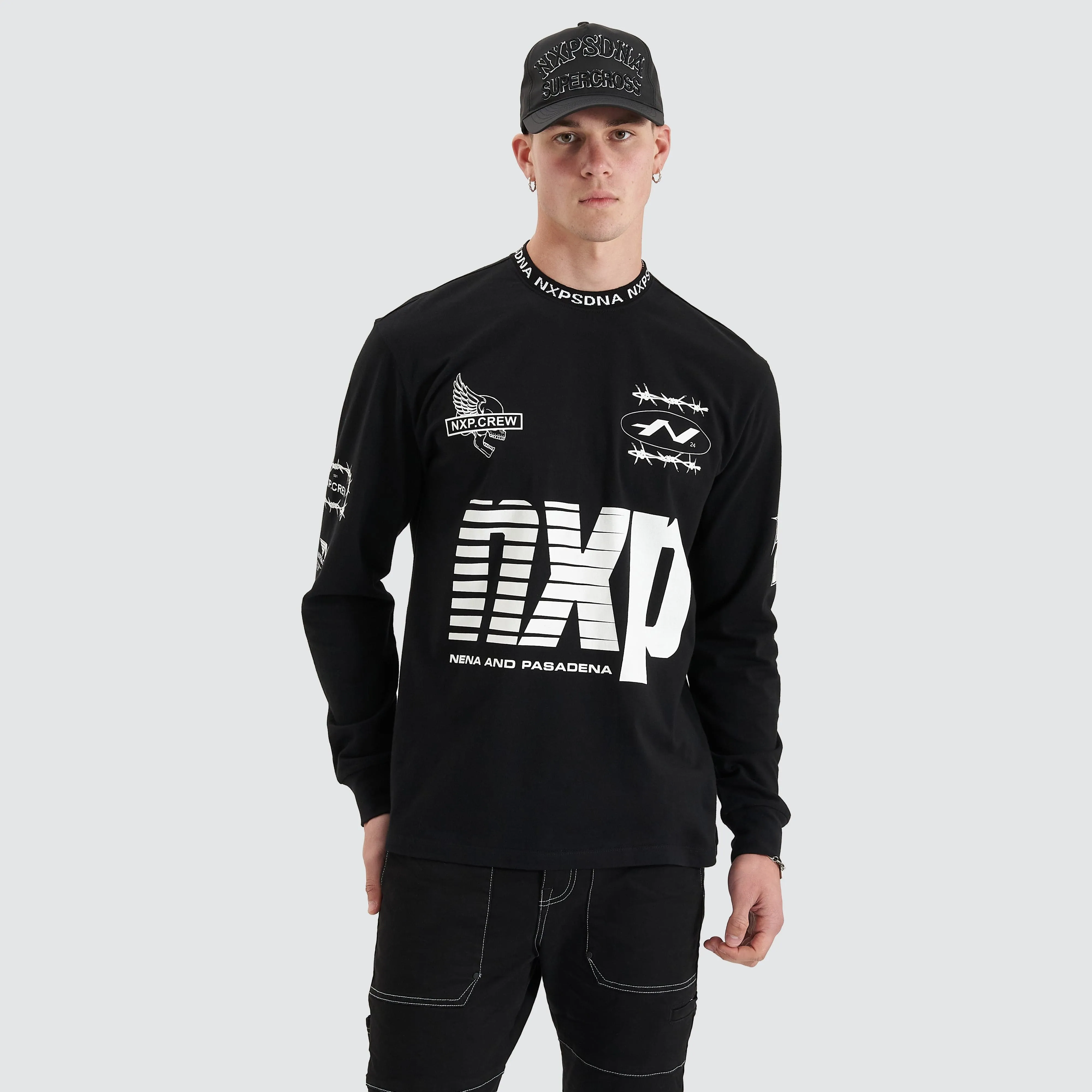 Concrete Heavy Relaxed Long Sleeve Tee Jet Black sold by Nena and Pasadena product image thumbnail 2