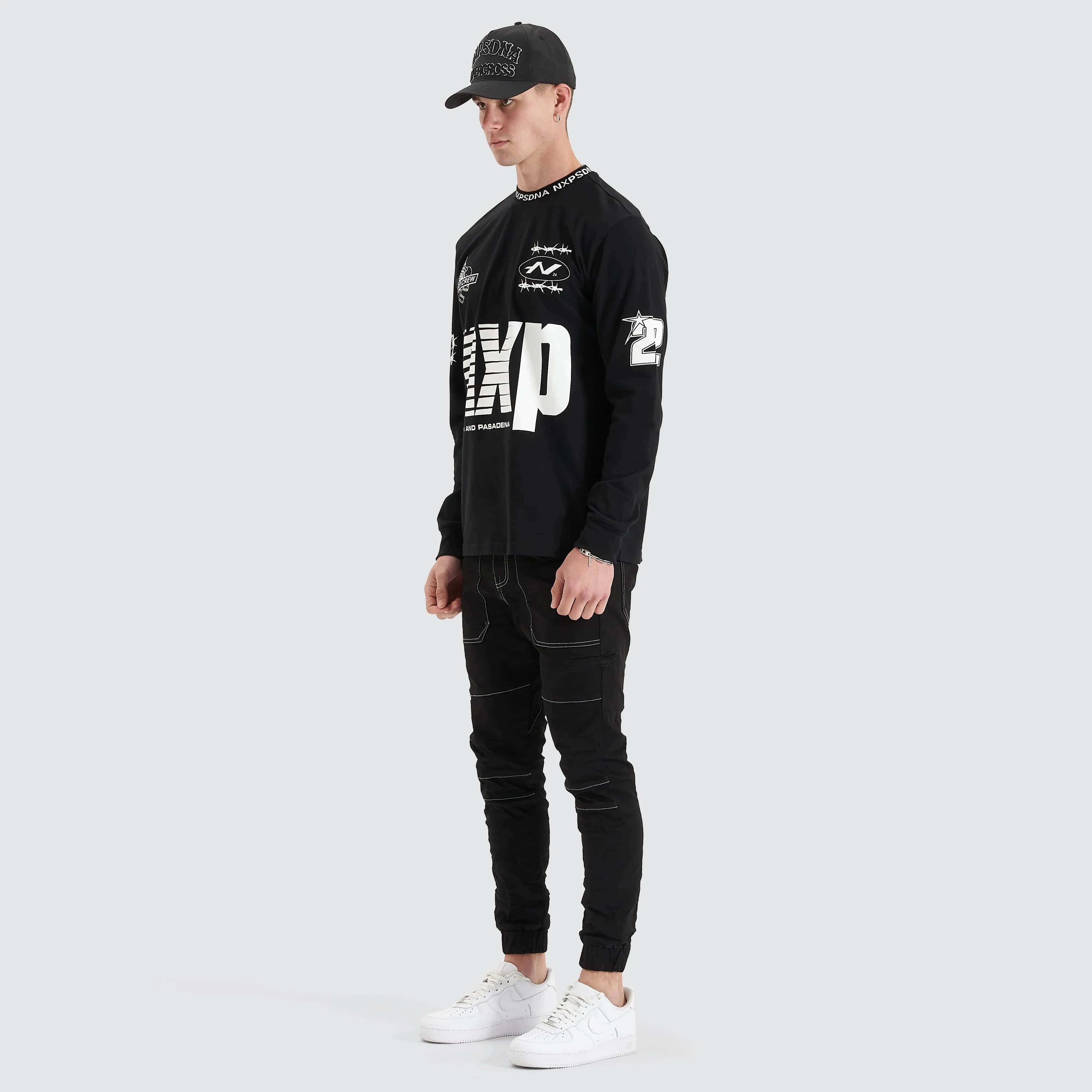 Concrete Heavy Relaxed Long Sleeve Tee Jet Black sold by Nena and Pasadena product image thumbnail 5