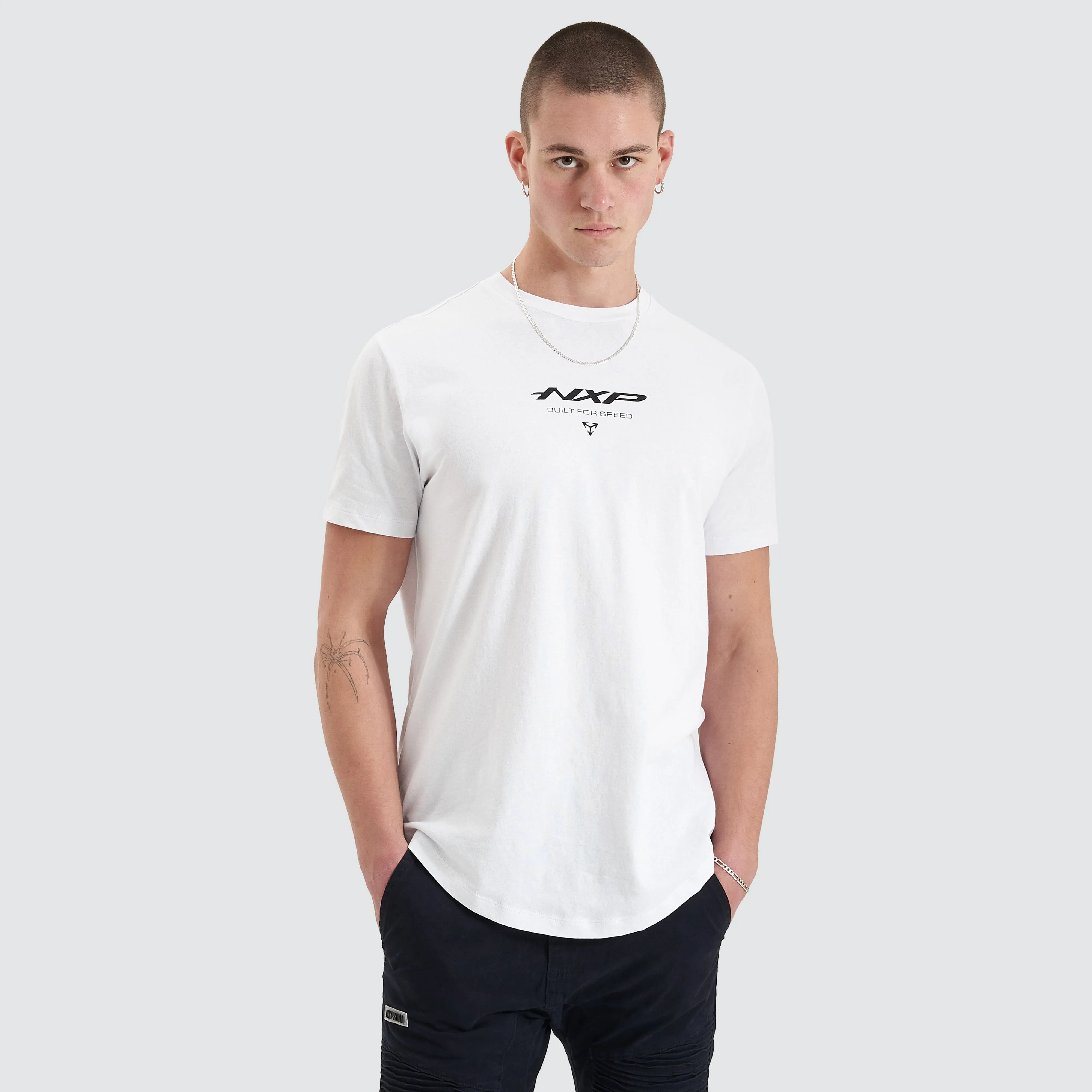 Column Dual Curved Tee Optical White sold by Nena and Pasadena product image thumbnail 2