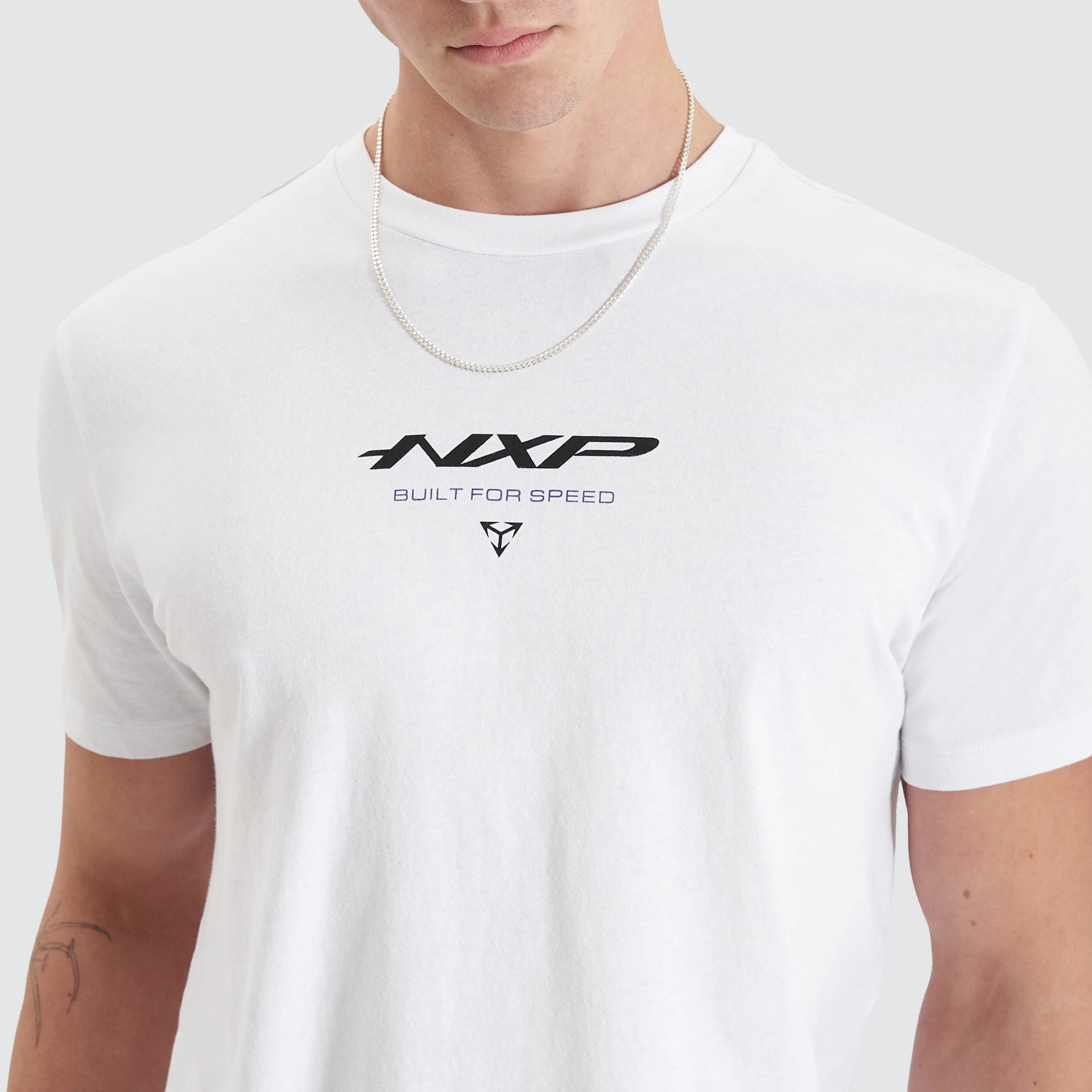 Column Dual Curved Tee Optical White sold by Nena and Pasadena product image thumbnail 5