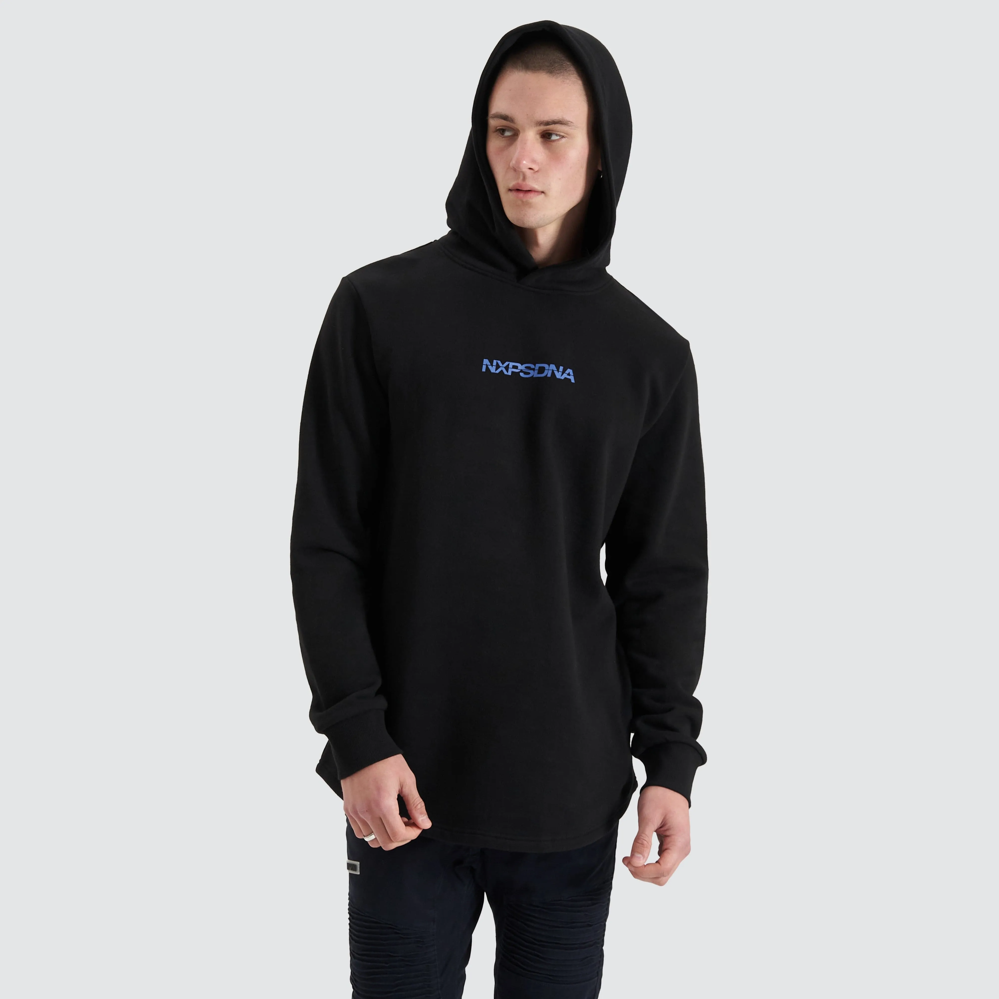 Anchorage Dual Curved Hoodie Jet Black sold by Nena and Pasadena product image thumbnail 2