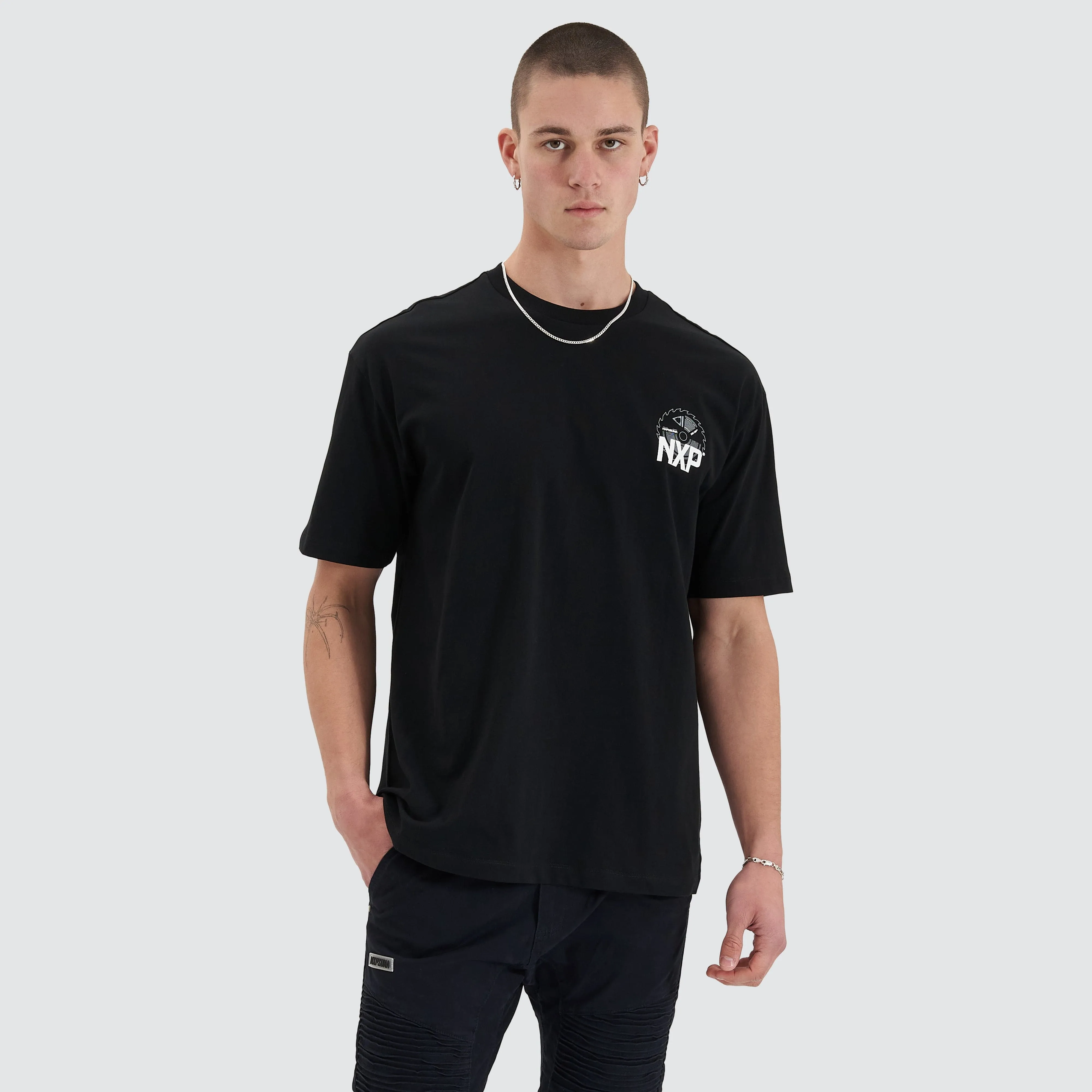 Superstructure Heavy Box Fit Tee Jet Black sold by Nena and Pasadena product image thumbnail 5