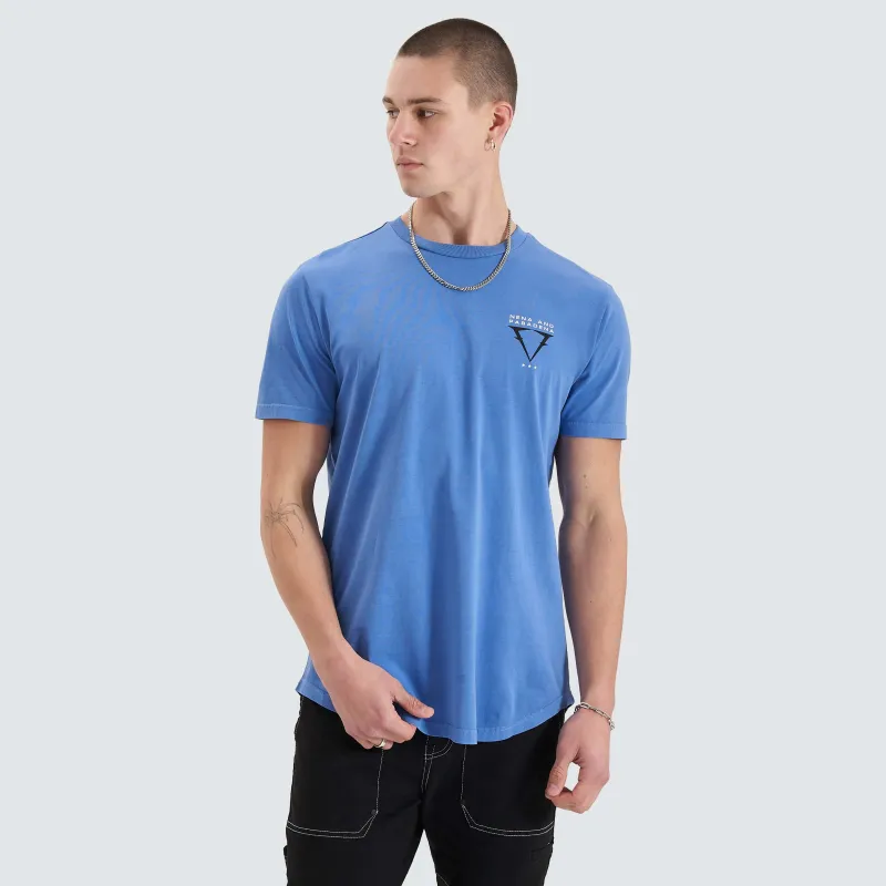 Level Dual Curved Tee Pigment Dutch Blue sold by Nena and Pasadena