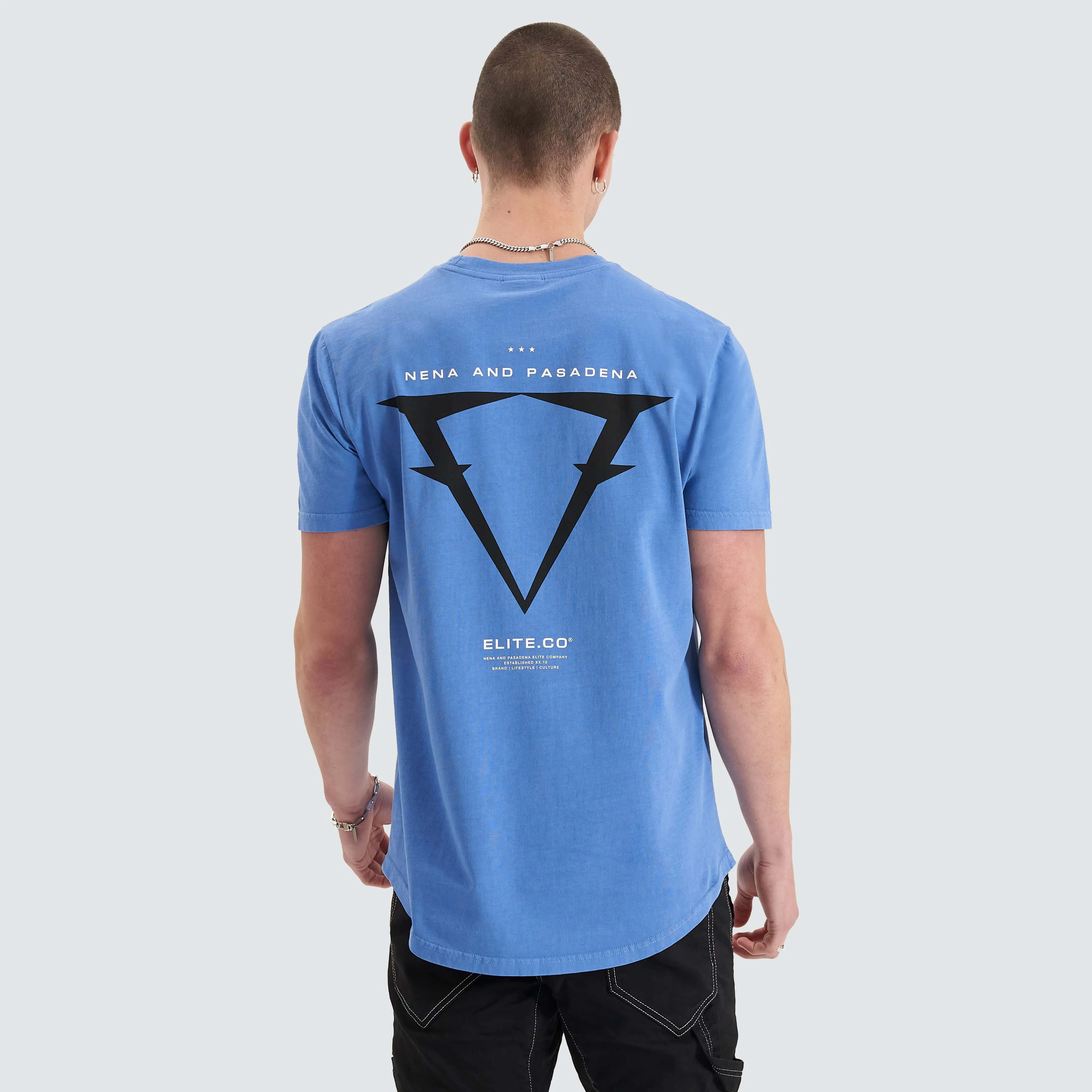 Level Dual Curved Tee Pigment Dutch Blue sold by Nena and Pasadena product image thumbnail 2