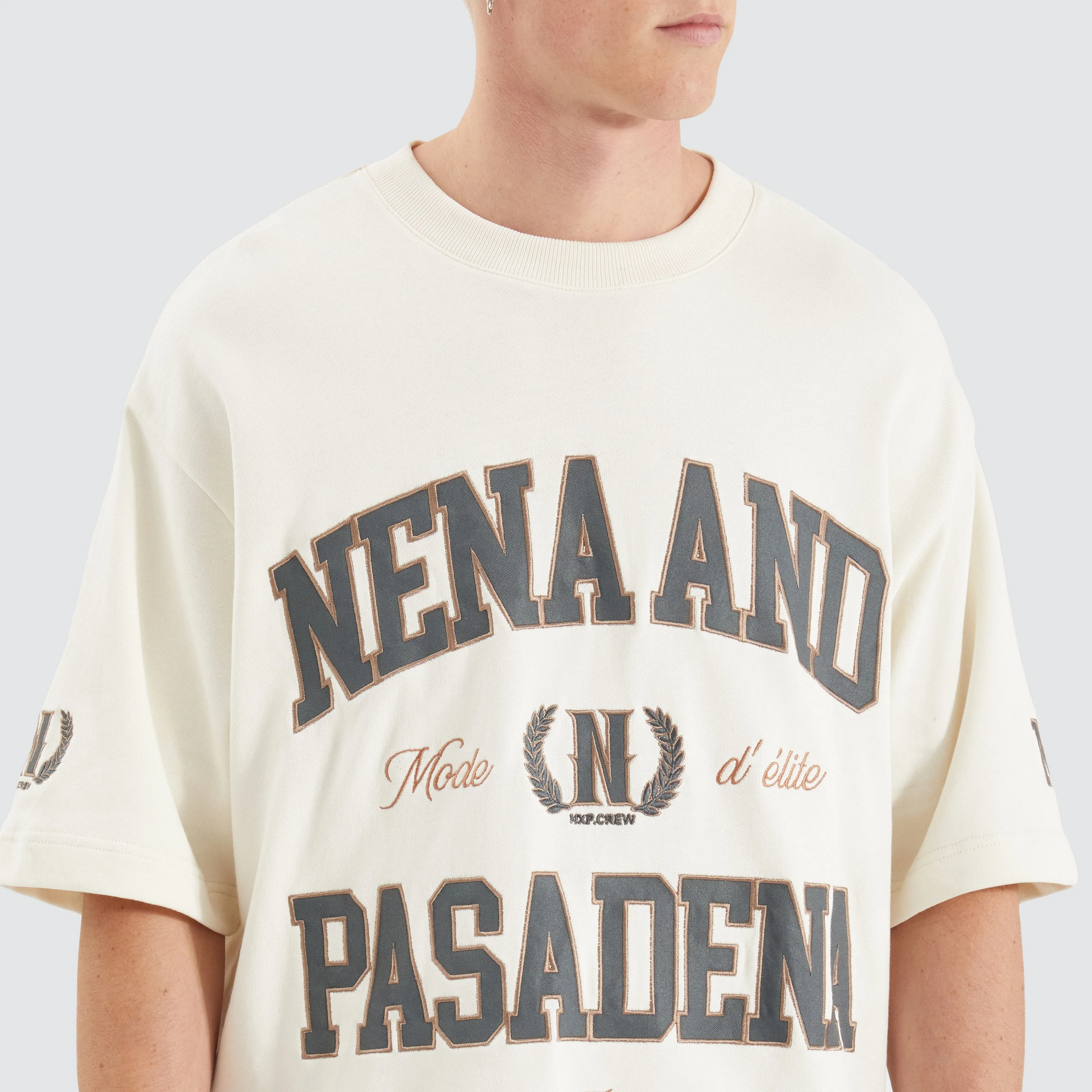 Club Oversized Loopback Tee Tofu sold by Nena and Pasadena product image thumbnail 3