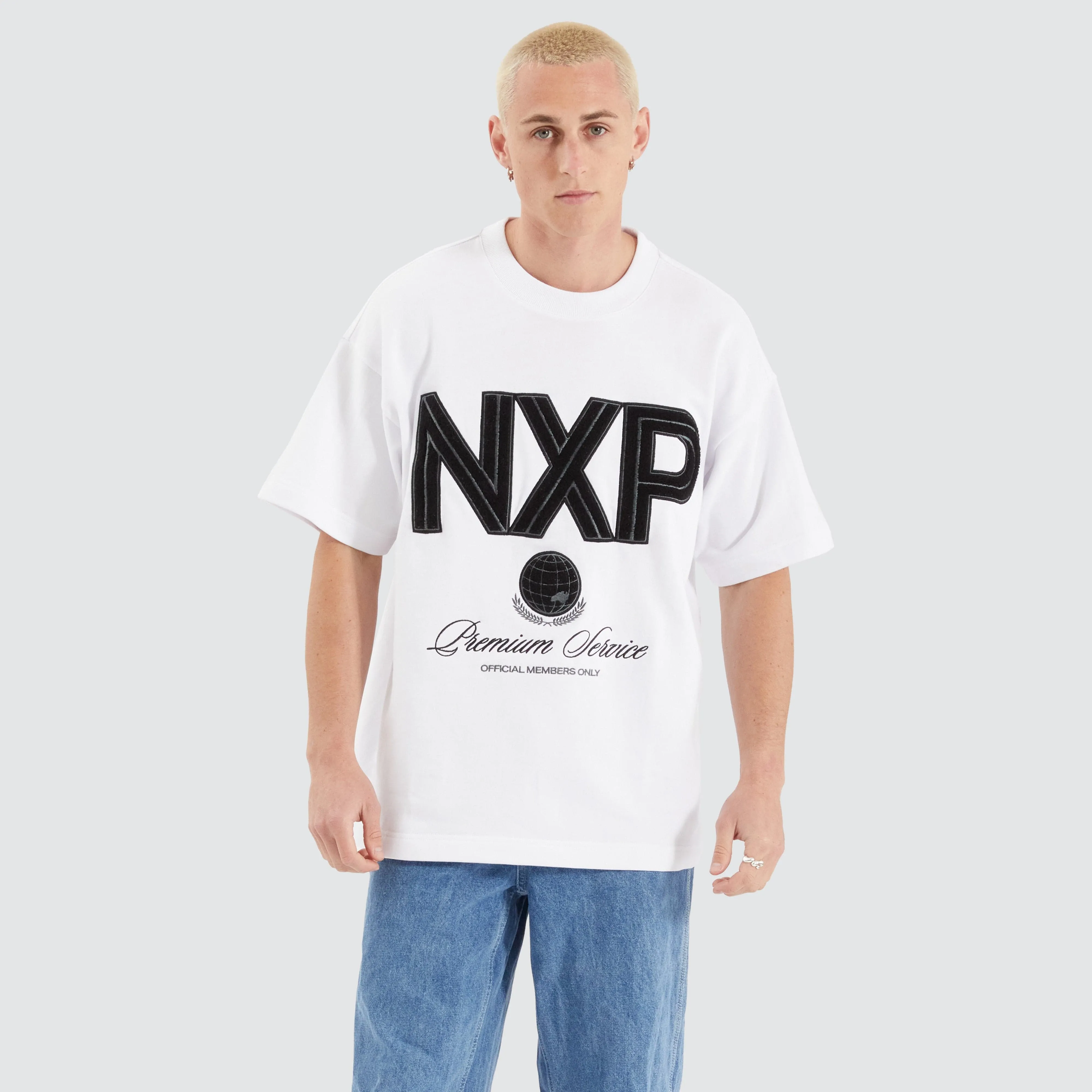 Service Loopback Raptor Tee Optical White sold by Nena and Pasadena product image thumbnail 4