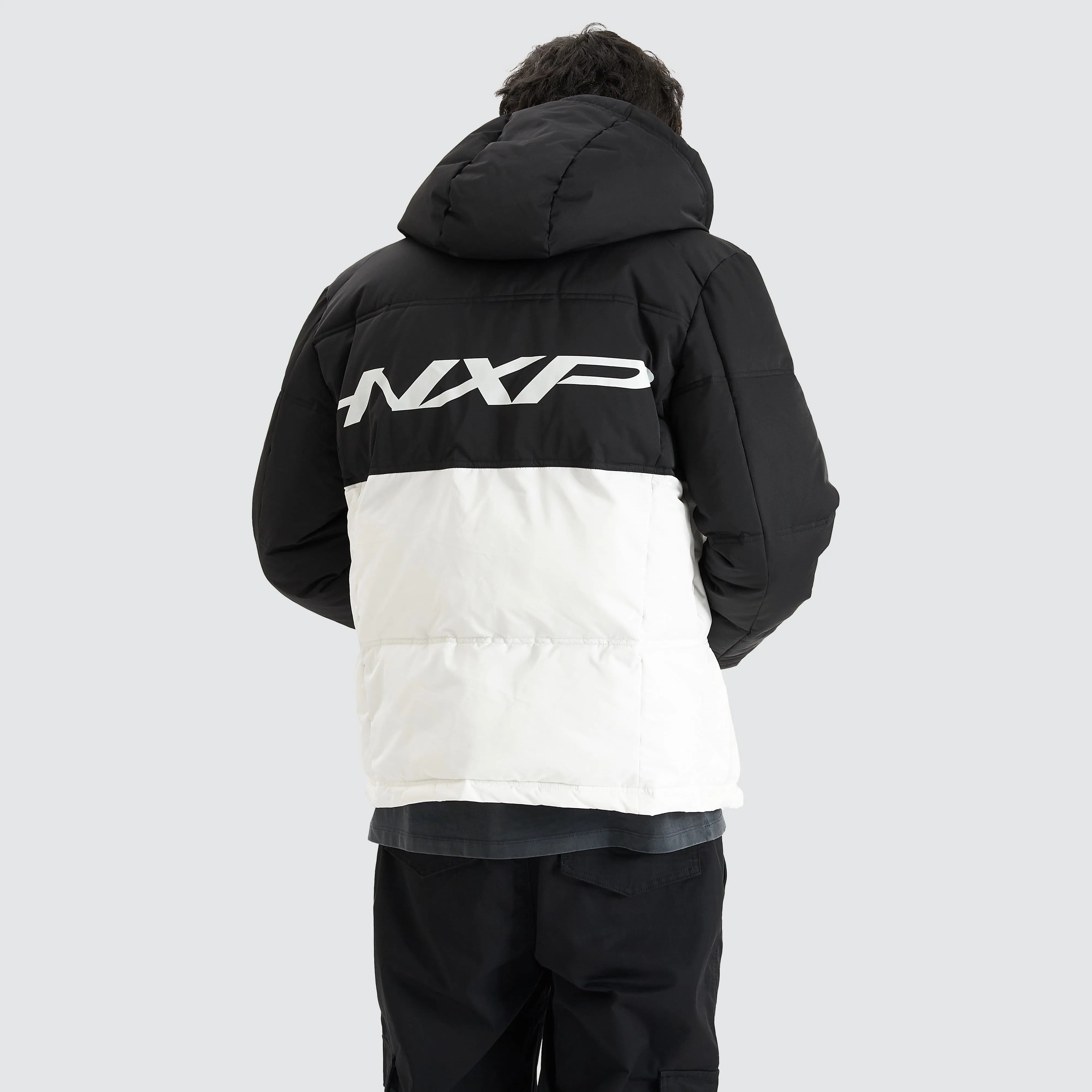 Pavilion Hooded Puffer Black/White sold by Nena and Pasadena product image thumbnail 2