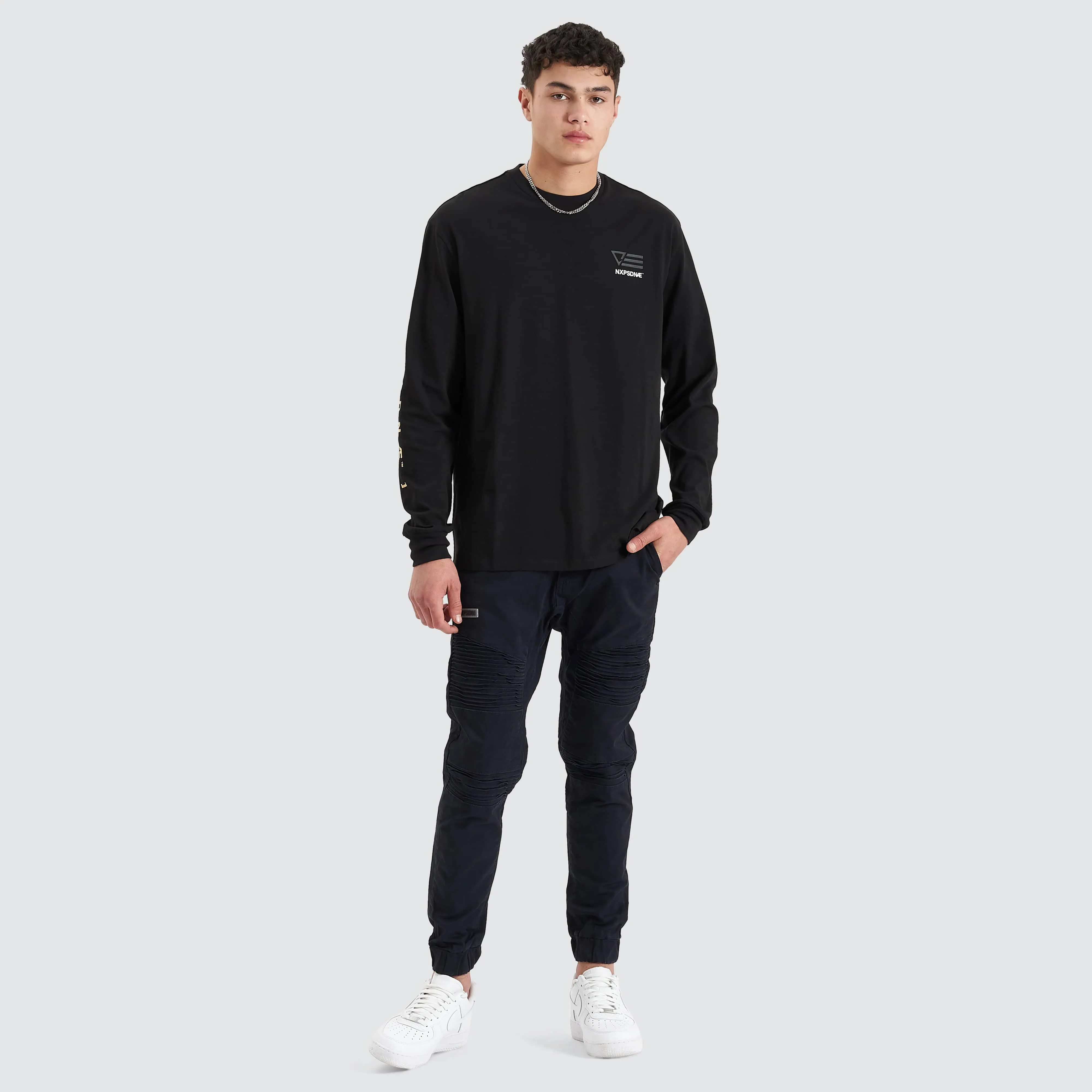 Parti Heavy Relaxed Long Sleeve Tee Jet Black sold by Nena and Pasadena product image thumbnail 4
