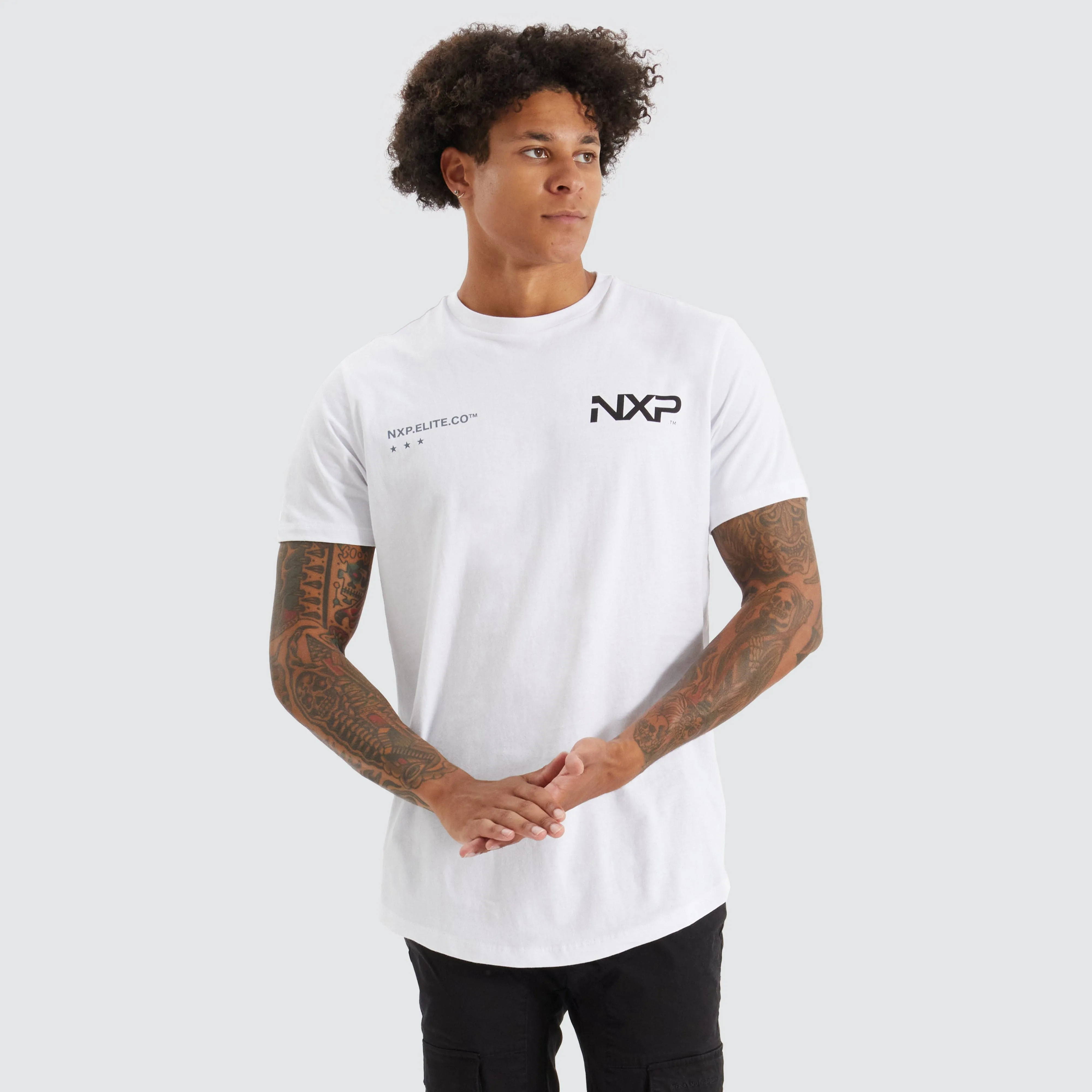 Lostford Dual Curved Tee Optical White sold by Nena and Pasadena product image thumbnail 2