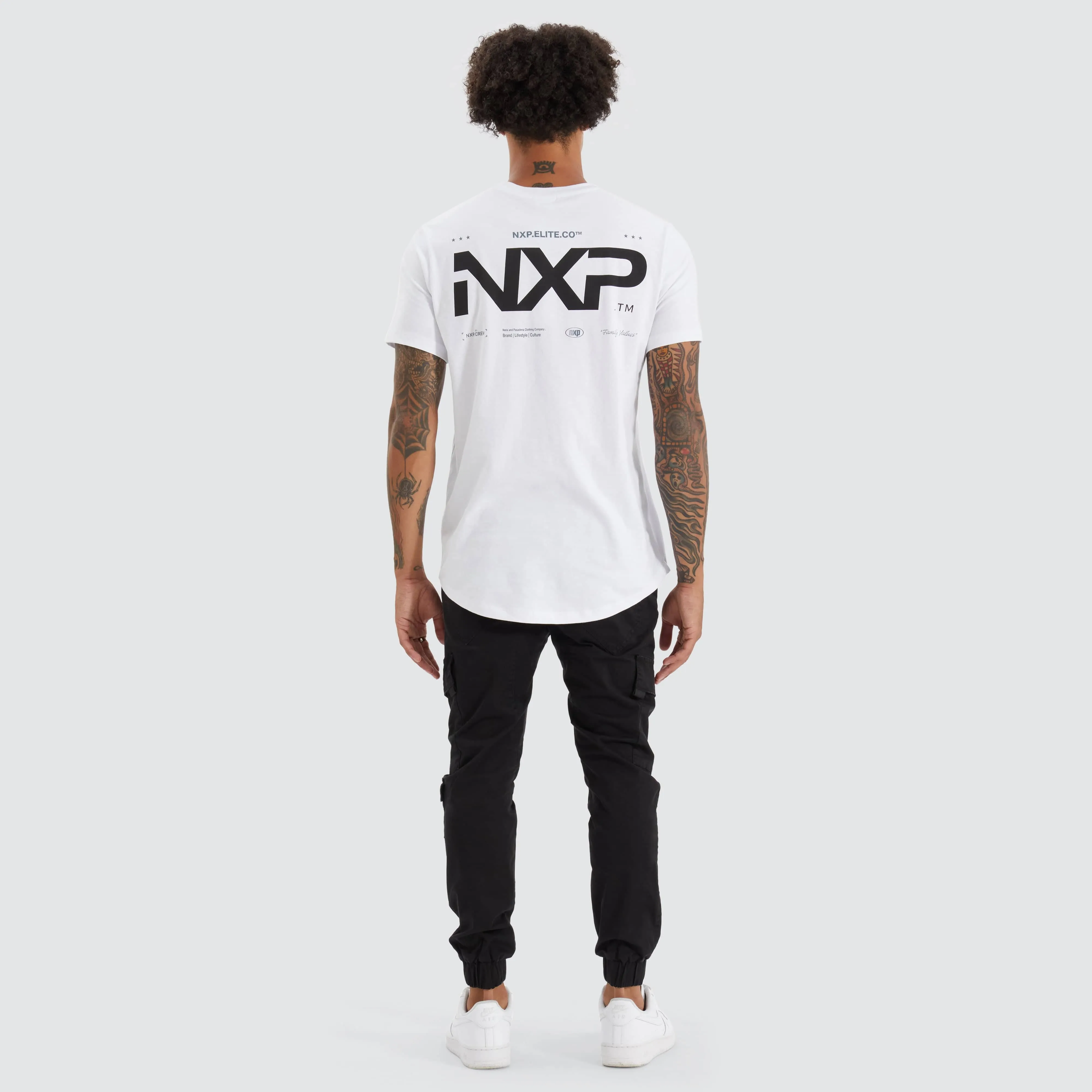 Lostford Dual Curved Tee Optical White sold by Nena and Pasadena product image thumbnail 4
