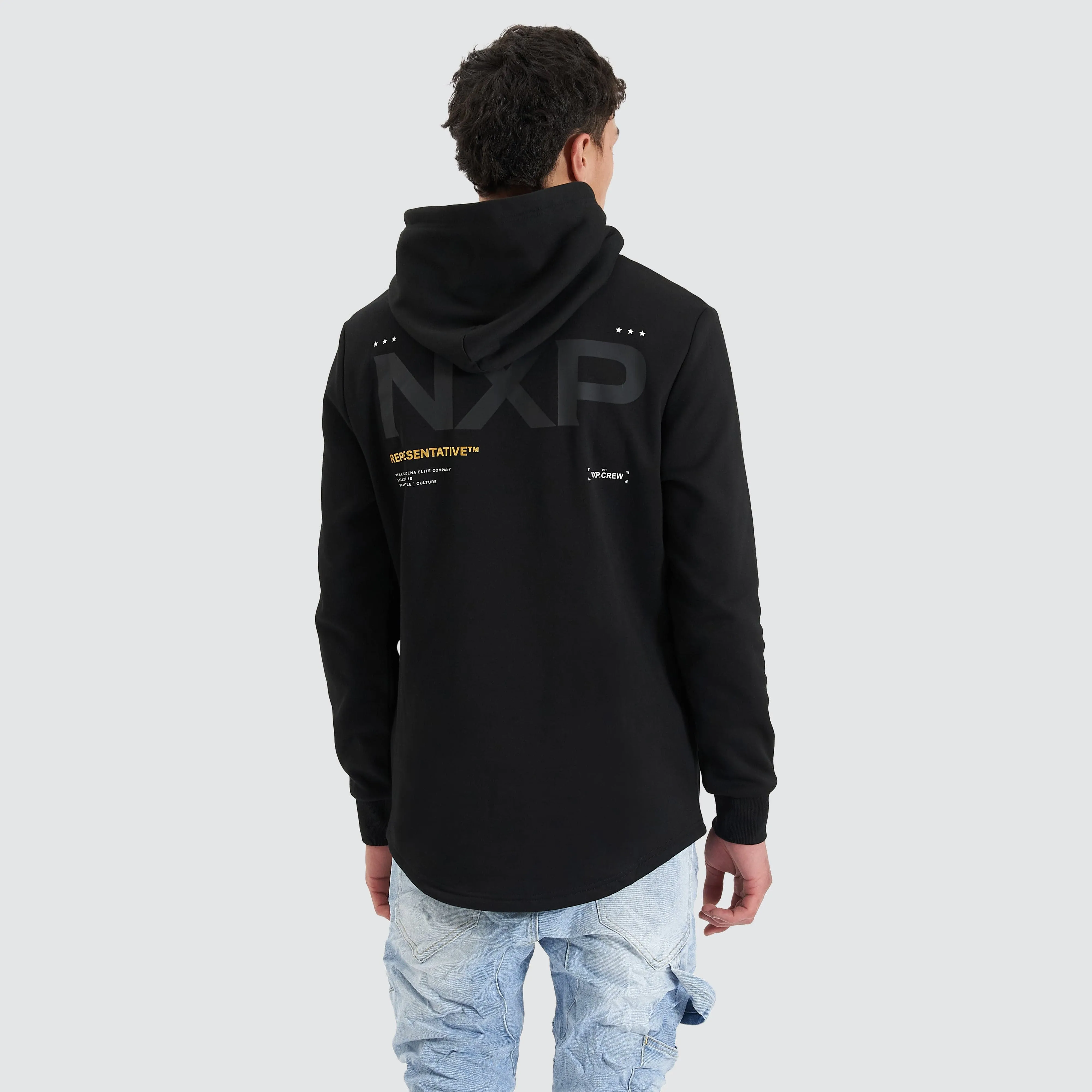 Spire Dual Curved Hoodie Jet Black sold by Nena and Pasadena product image thumbnail 2