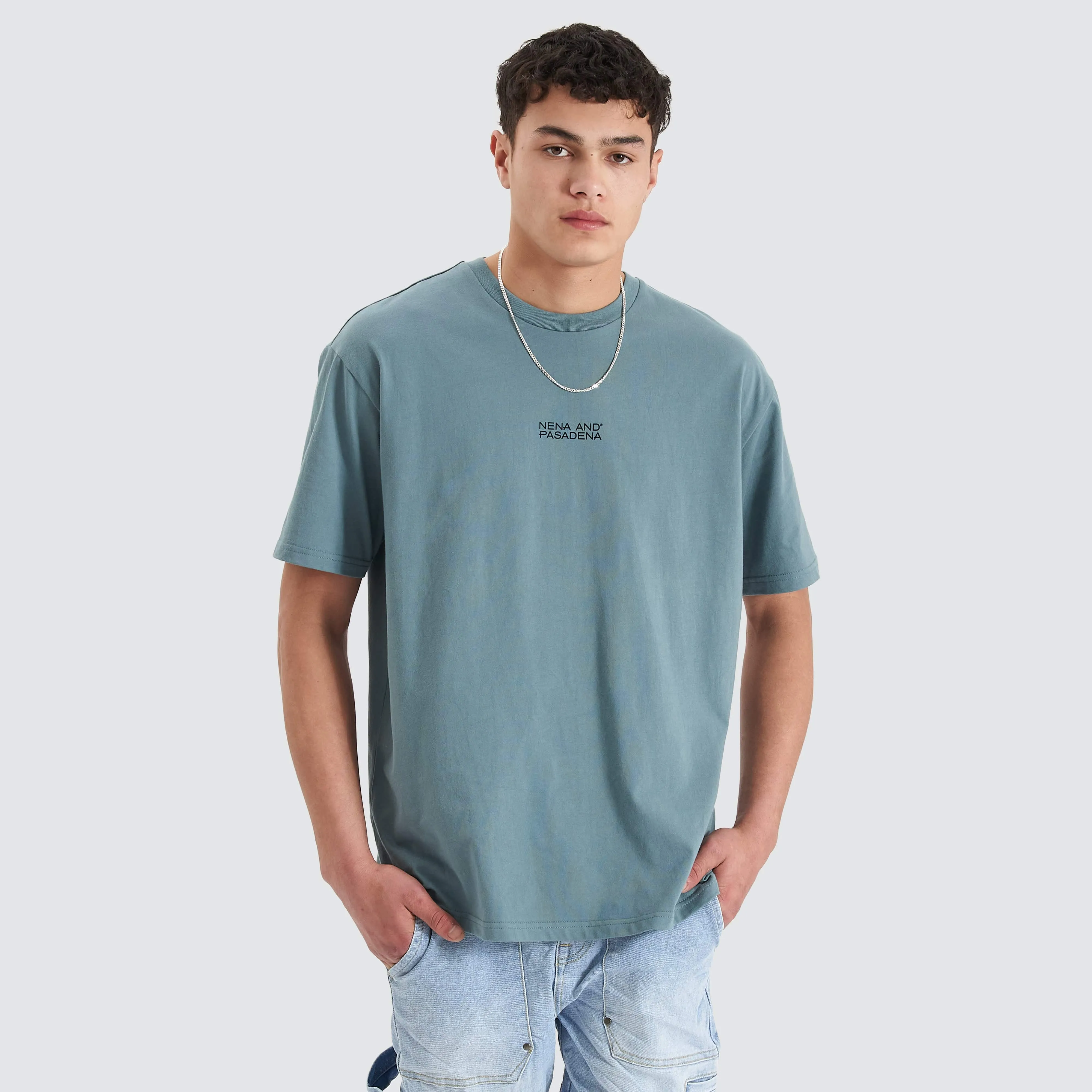 Keystone Heavy Box Fit Tee Goblin Blue sold by Nena and Pasadena product image thumbnail 2