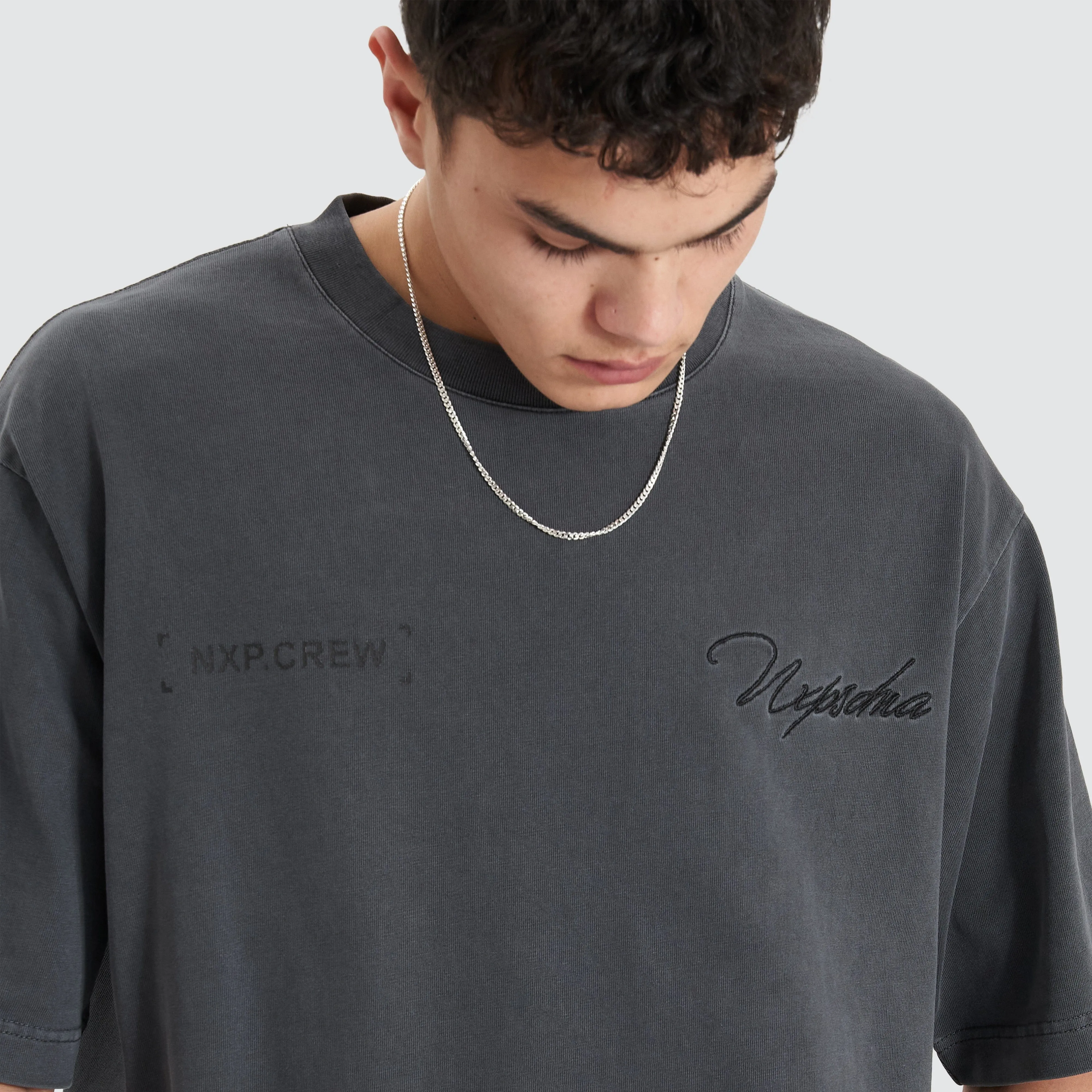 Doric Heavy Oversized Tee Pigment Asphalt sold by Nena and Pasadena product image thumbnail 4