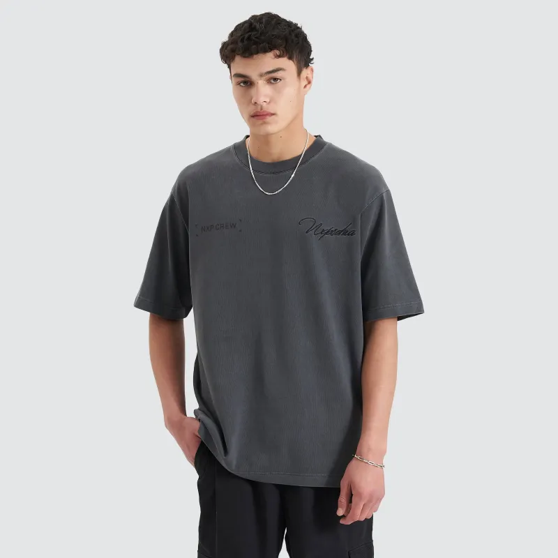 Doric Heavy Oversized Tee Pigment Asphalt sold by Nena and Pasadena