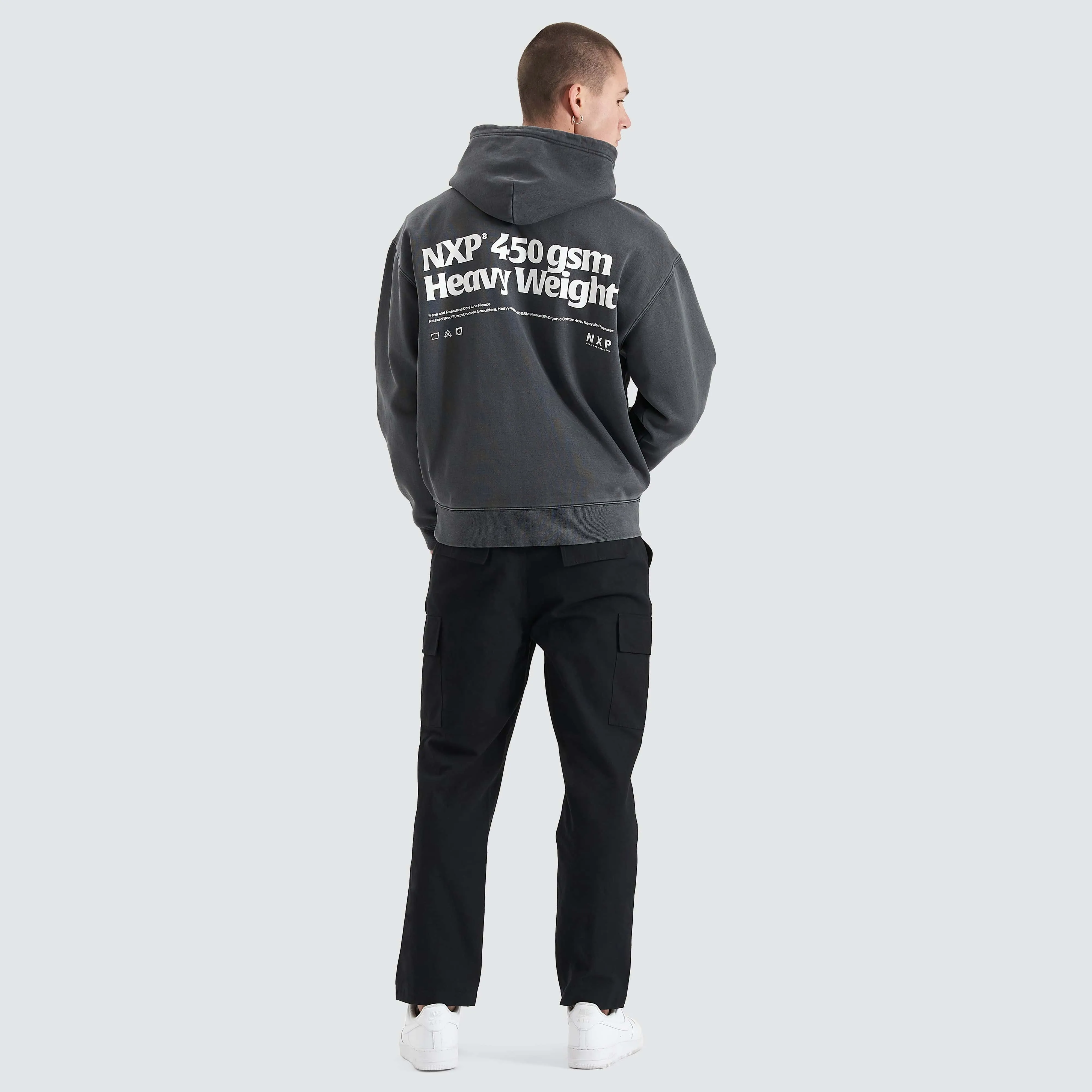 Core Line Heavy Box Fit Hoodie Pigment Asphalt sold by Nena and Pasadena product image thumbnail 4