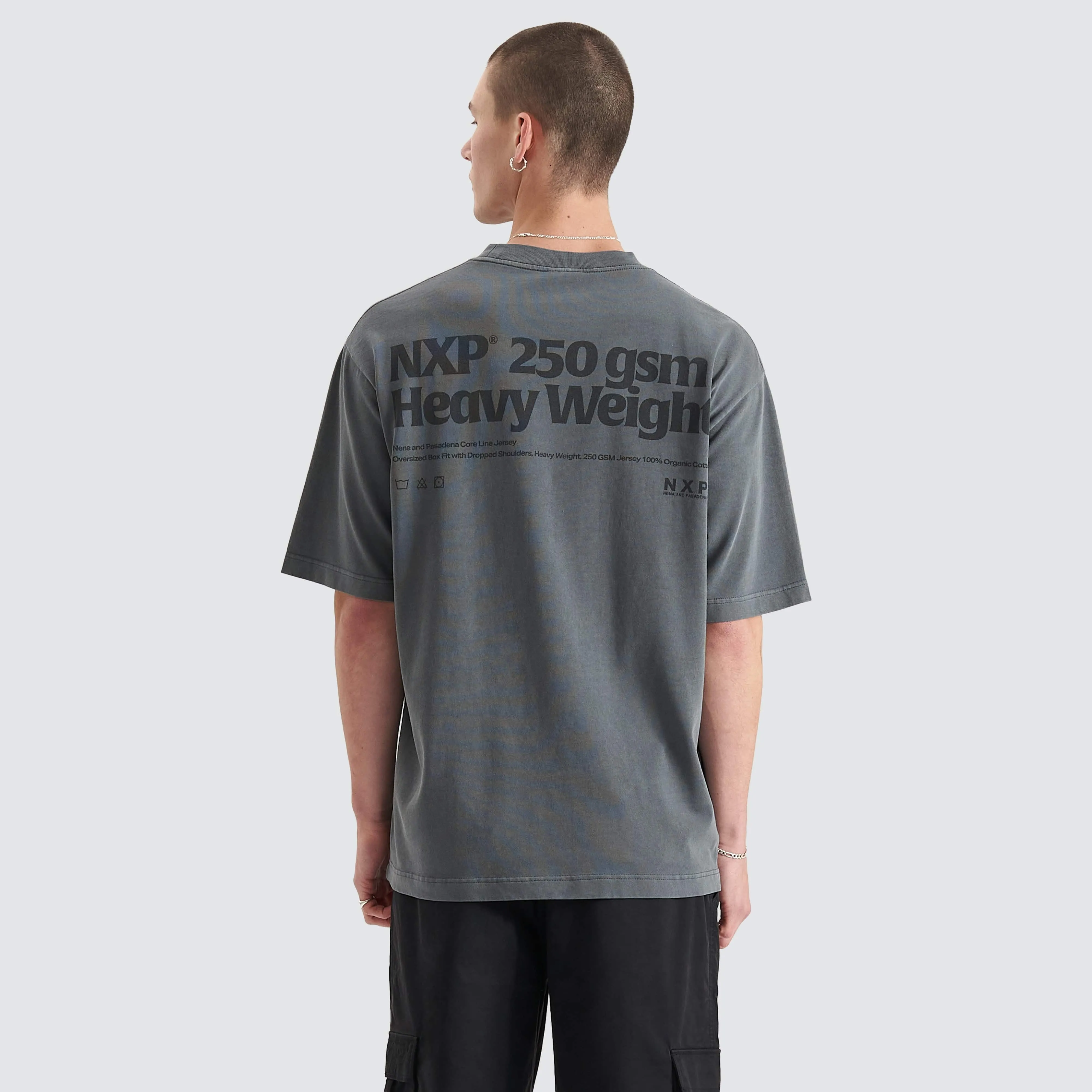 Core Line Heavy Oversized Tee Pigment Charcoal sold by Nena and Pasadena