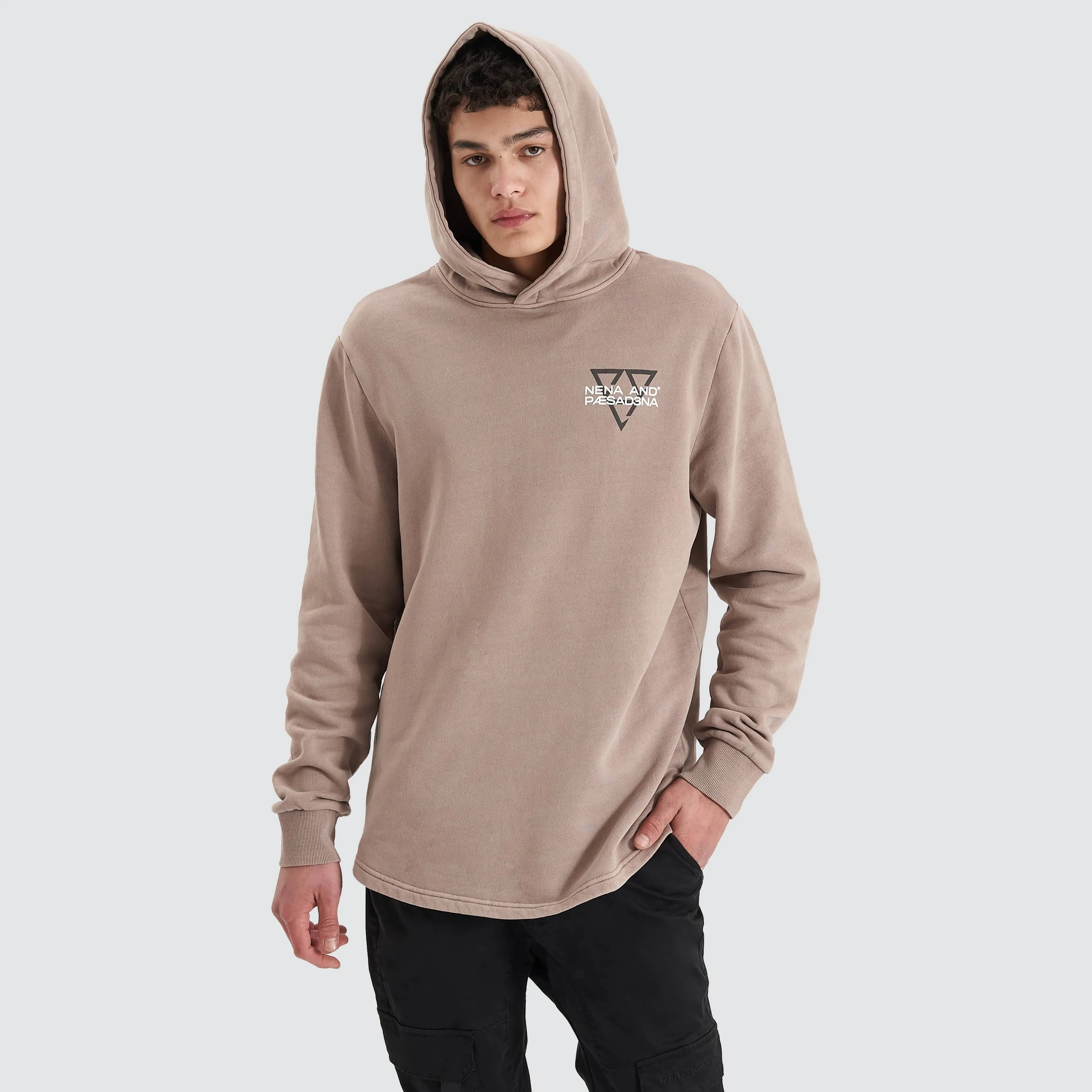 Void Hooded Dual Curved Sweater Pigment Bark sold by Nena and Pasadena product image thumbnail 3