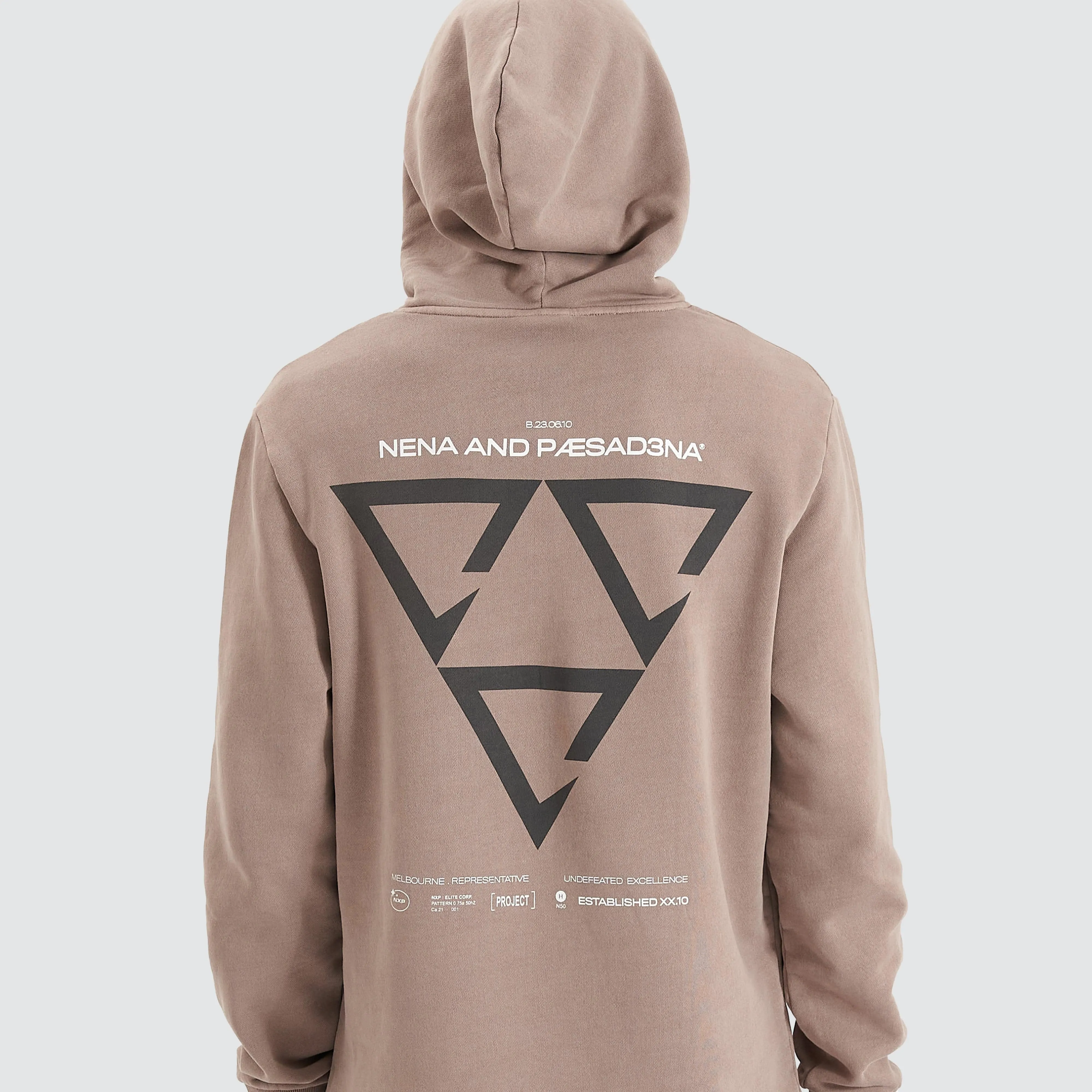 Void Hooded Dual Curved Sweater Pigment Bark sold by Nena and Pasadena product image thumbnail 2