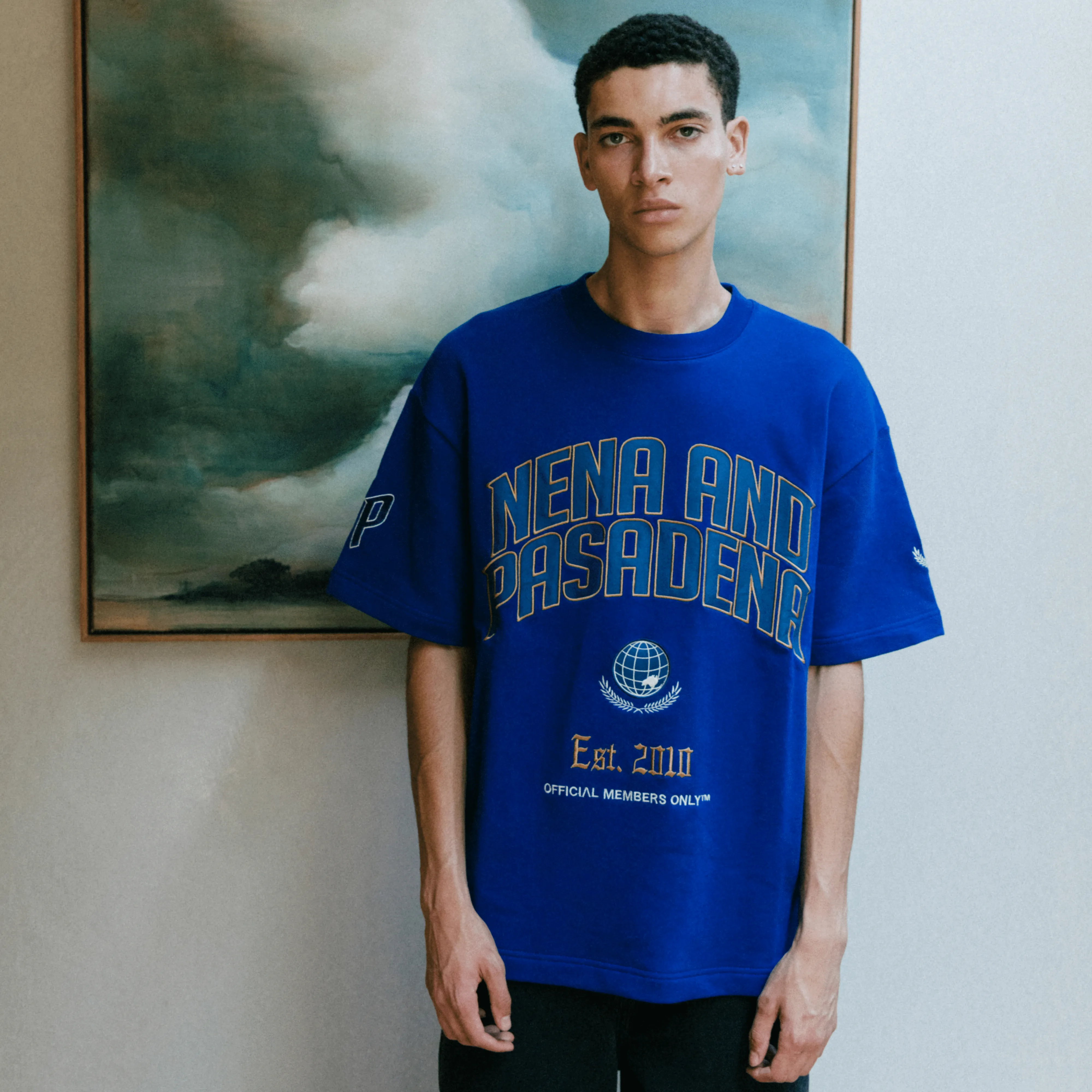 Members Heavy Loopback Street Tee Cobalt Blue sold by Nena and Pasadena product image thumbnail 2