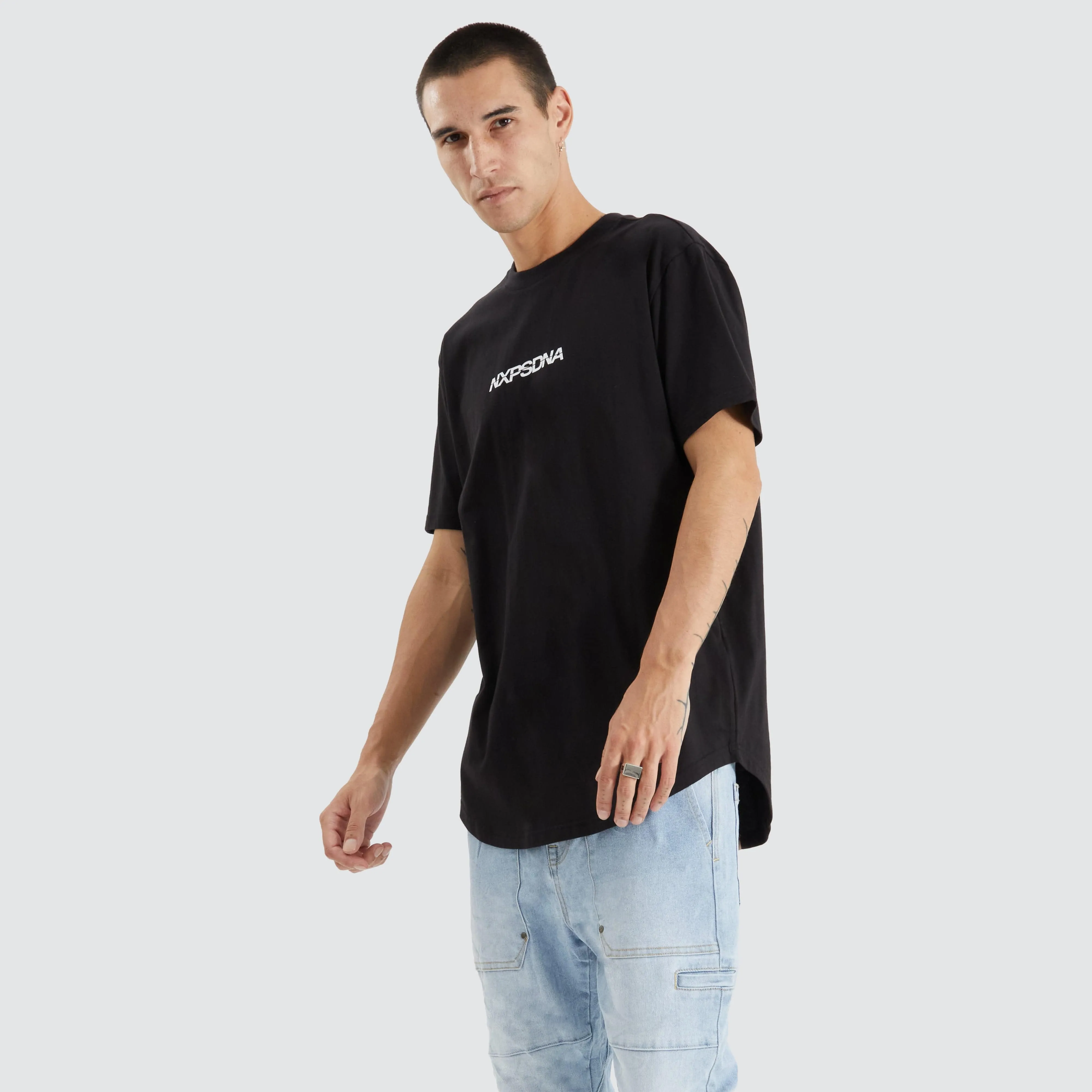 Drayton Dual Curved Tee Jet Black sold by Nena and Pasadena product image thumbnail 4