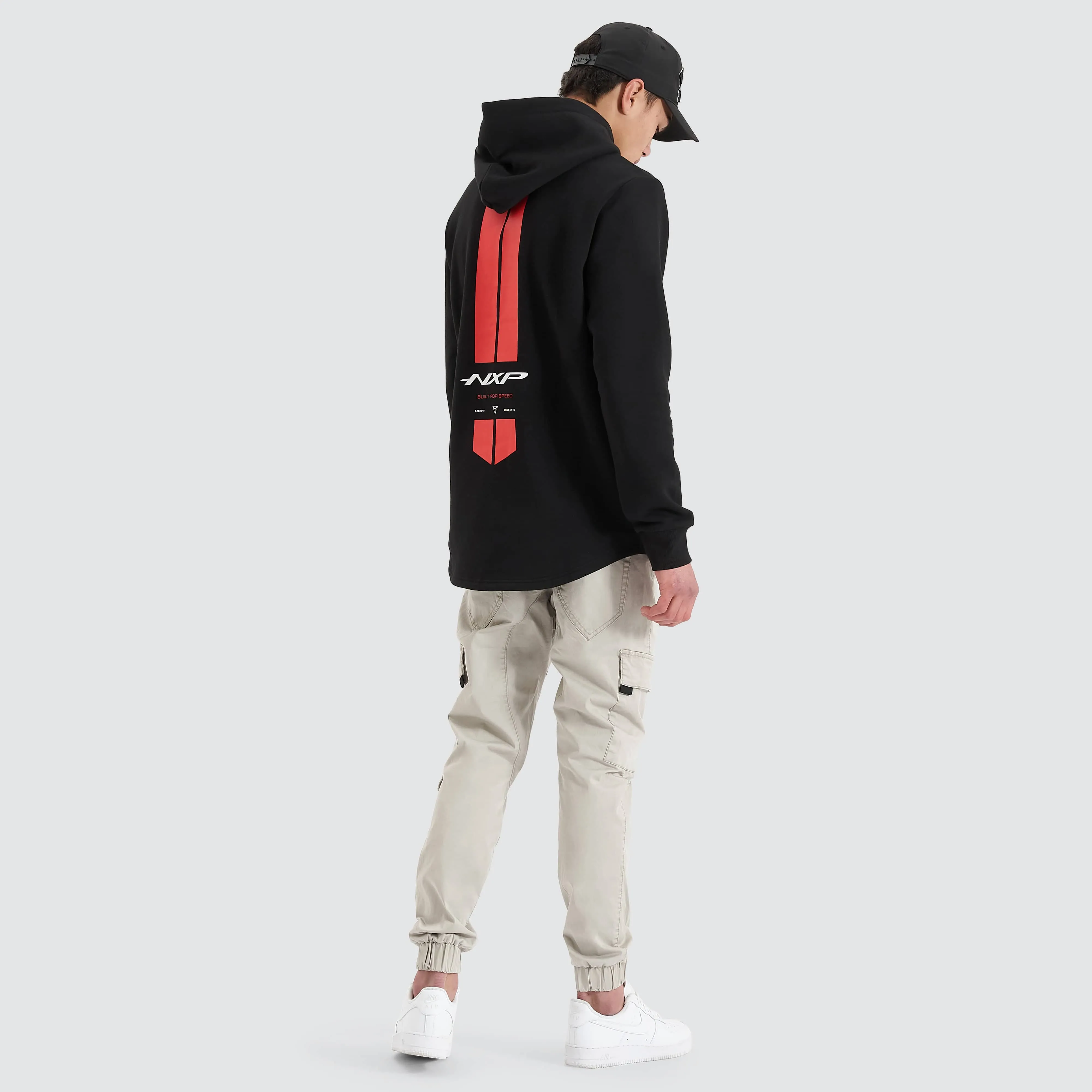 Parallax Hooded Dual Curved Sweater Jet Black sold by Nena and Pasadena product image thumbnail 2