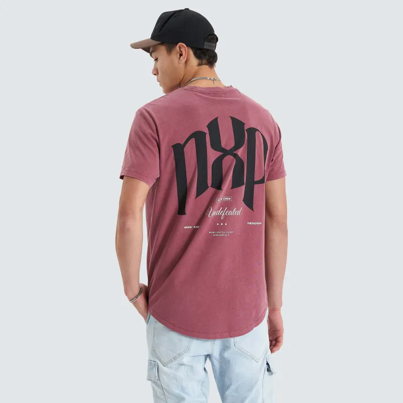 Pods Dual Curved Tee Pigment Renaissance Red made by Nena and Pasadena