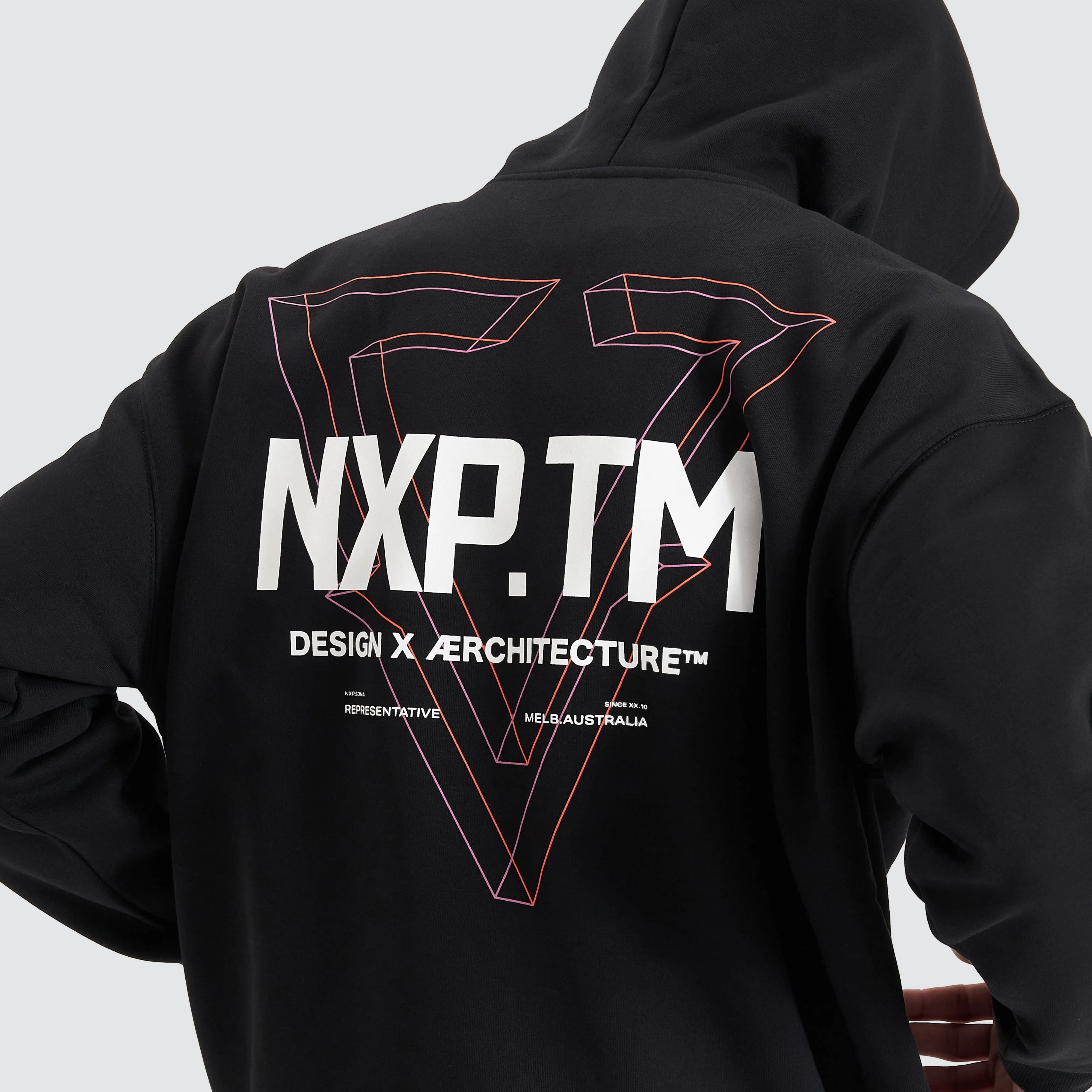 The Shard Heavy Box Fit Hooded Sweater Jet Black sold by Nena and Pasadena product image thumbnail 5