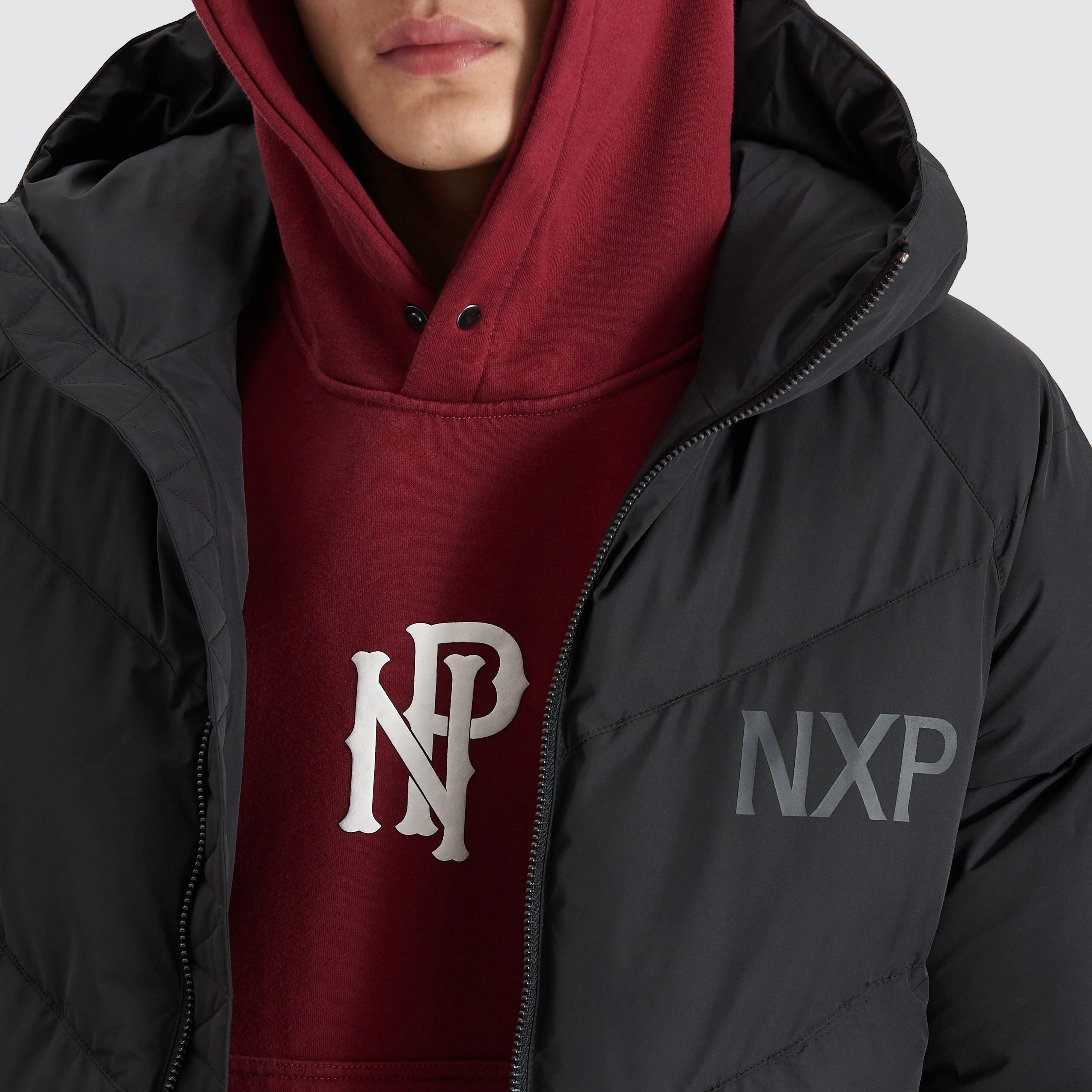 Chrysler Raglan Puffer Jacket Jet Black sold by Nena and Pasadena product image thumbnail 2