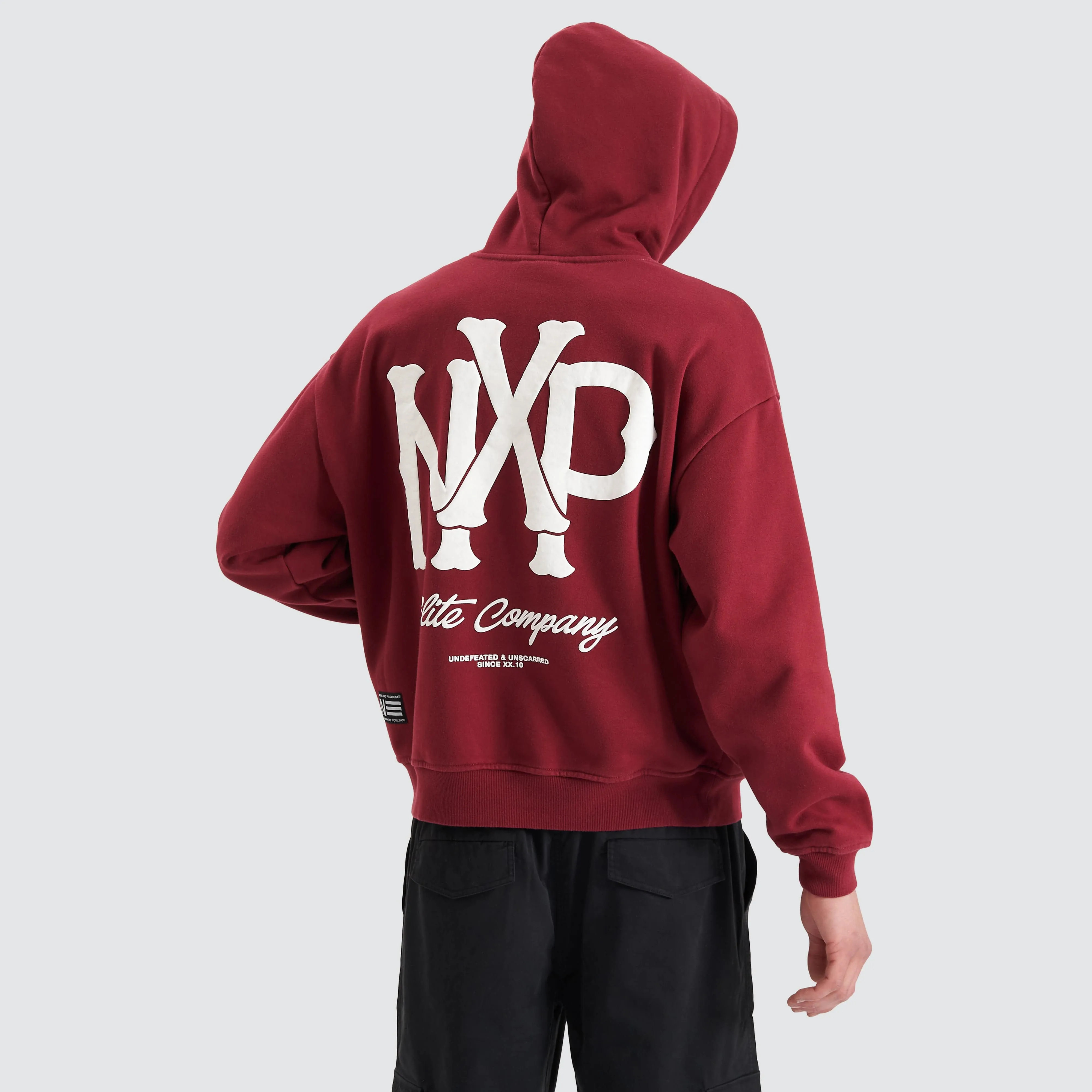 Pursuits Heavy Box Fit Hooded Sweater Cabernet sold by Nena and Pasadena