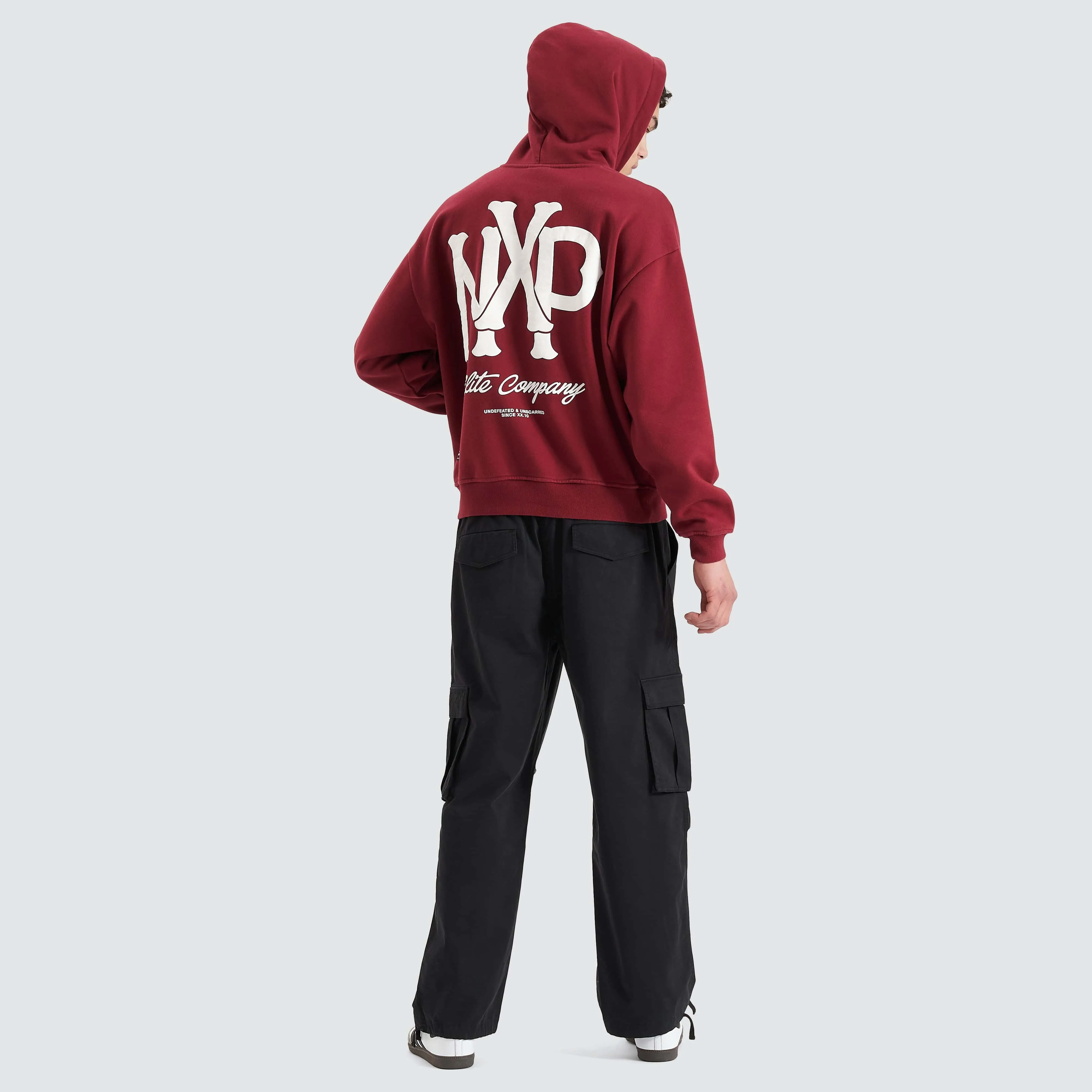 Pursuits Heavy Box Fit Hooded Sweater Cabernet sold by Nena and Pasadena product image thumbnail 2