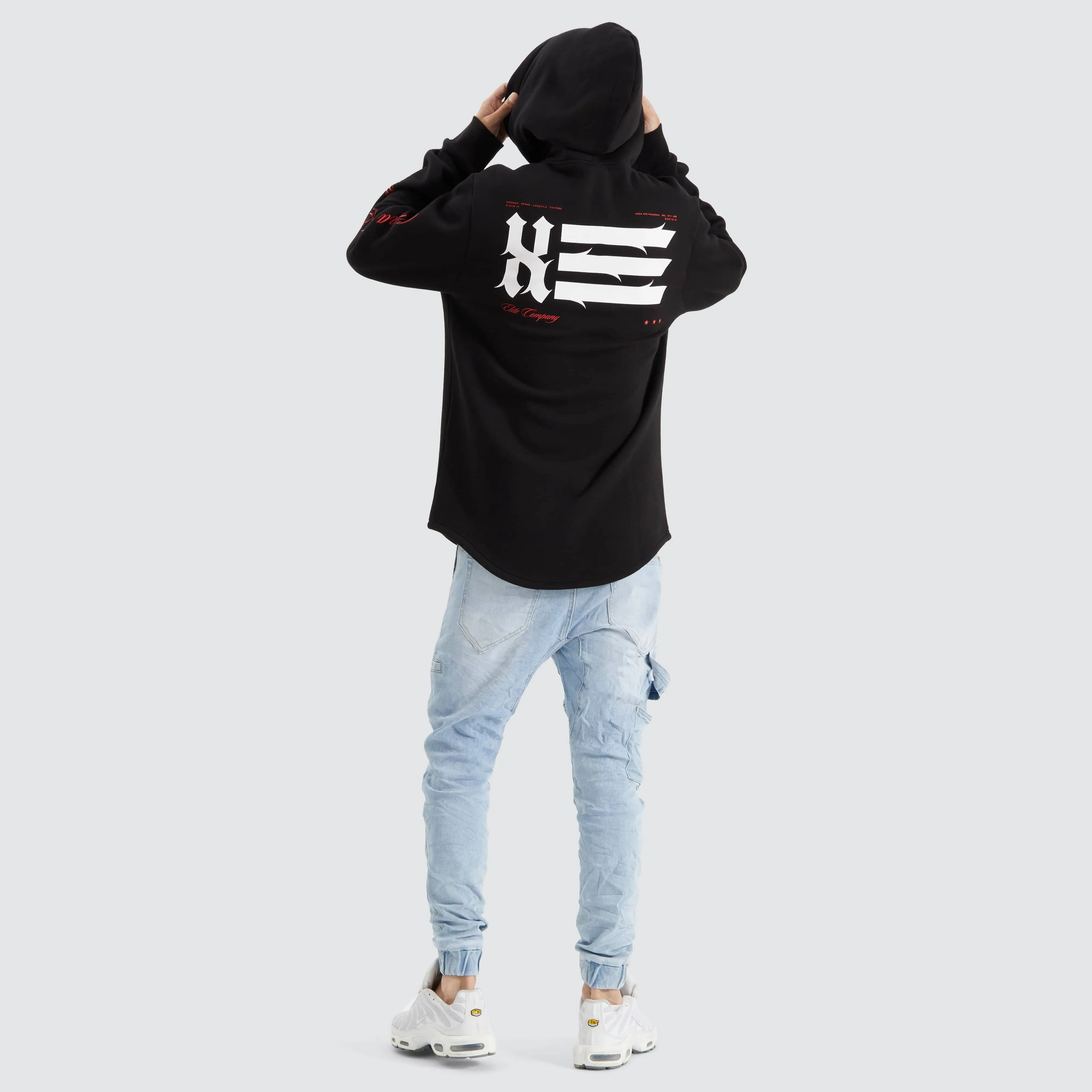 Sutton Hooded Dual Curved Sweater Jet Black sold by Nena and Pasadena product image thumbnail 2