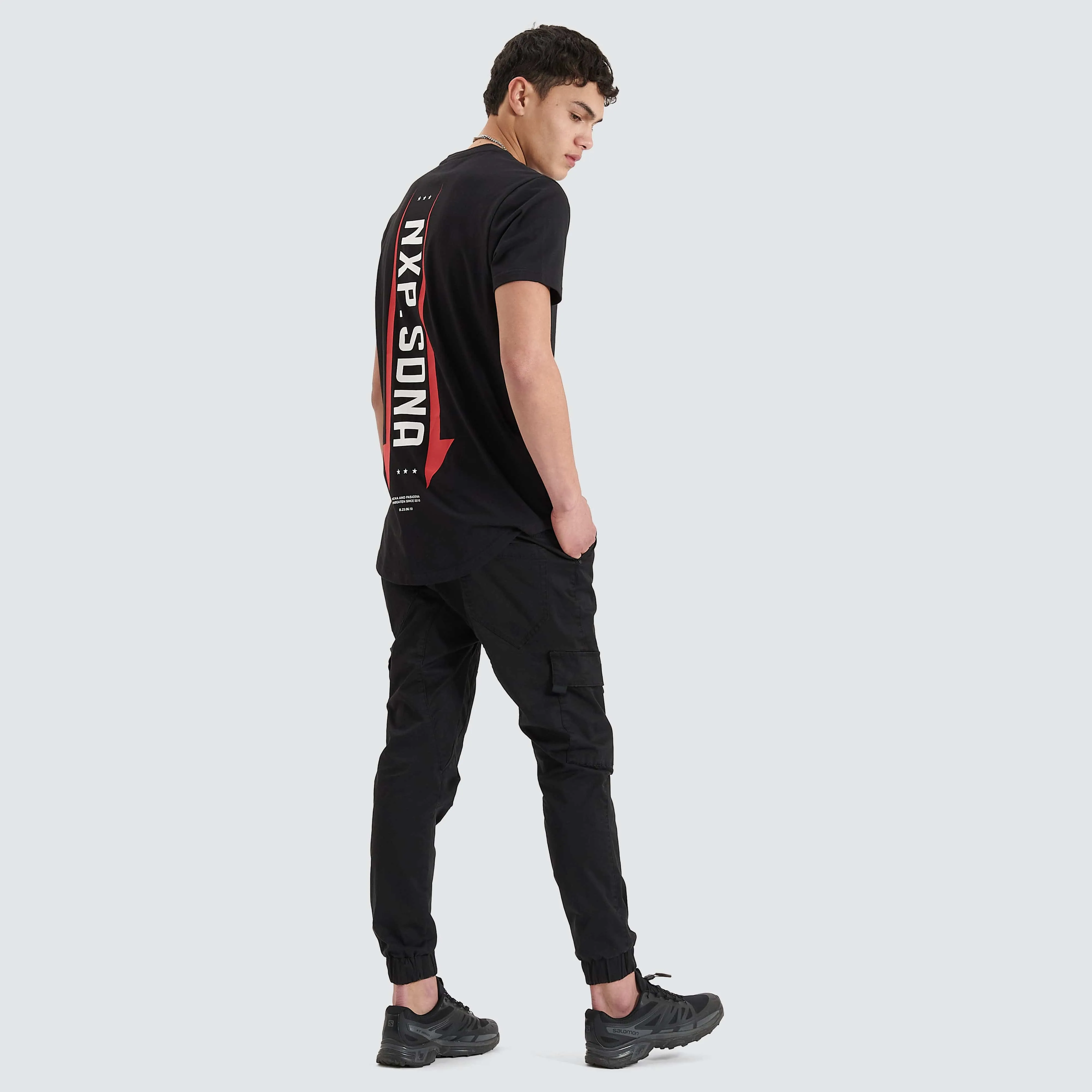 Grain Dual Curved Tee Jet Black sold by Nena and Pasadena product image thumbnail 5