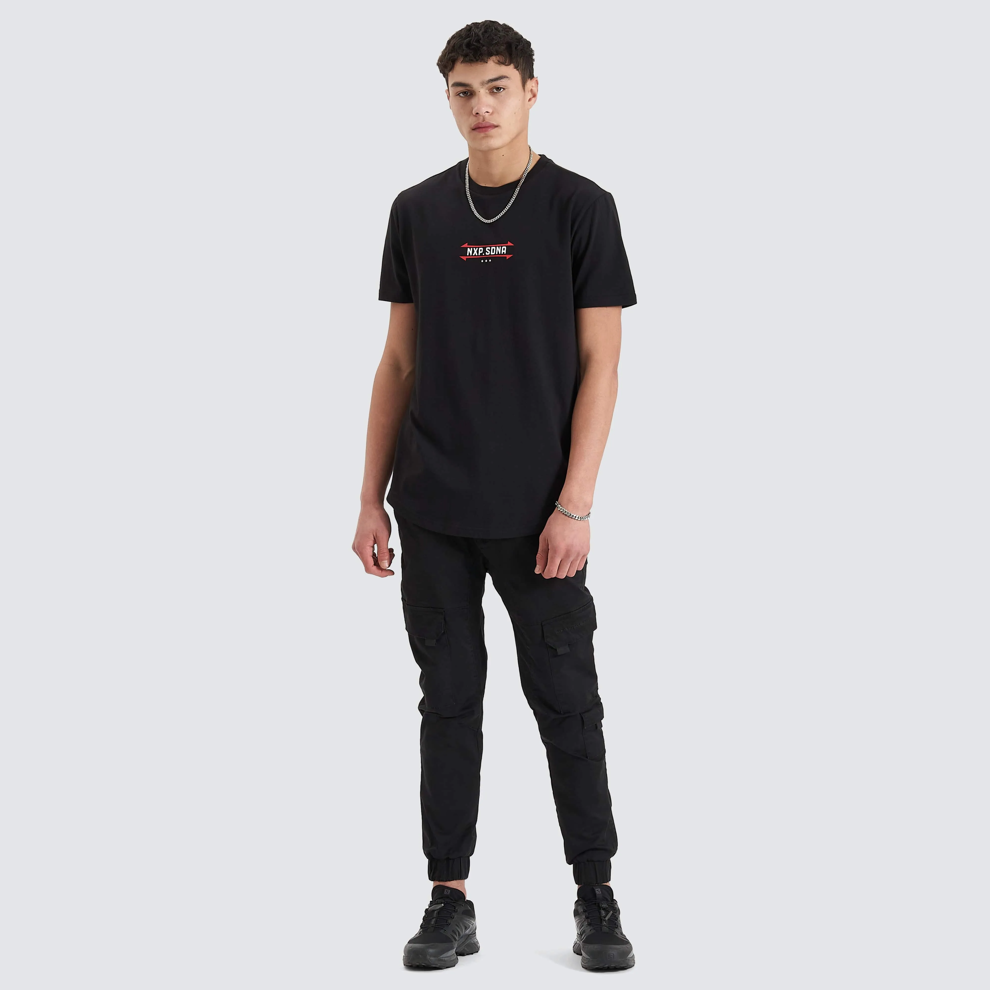 Grain Dual Curved Tee Jet Black sold by Nena and Pasadena product image thumbnail 4