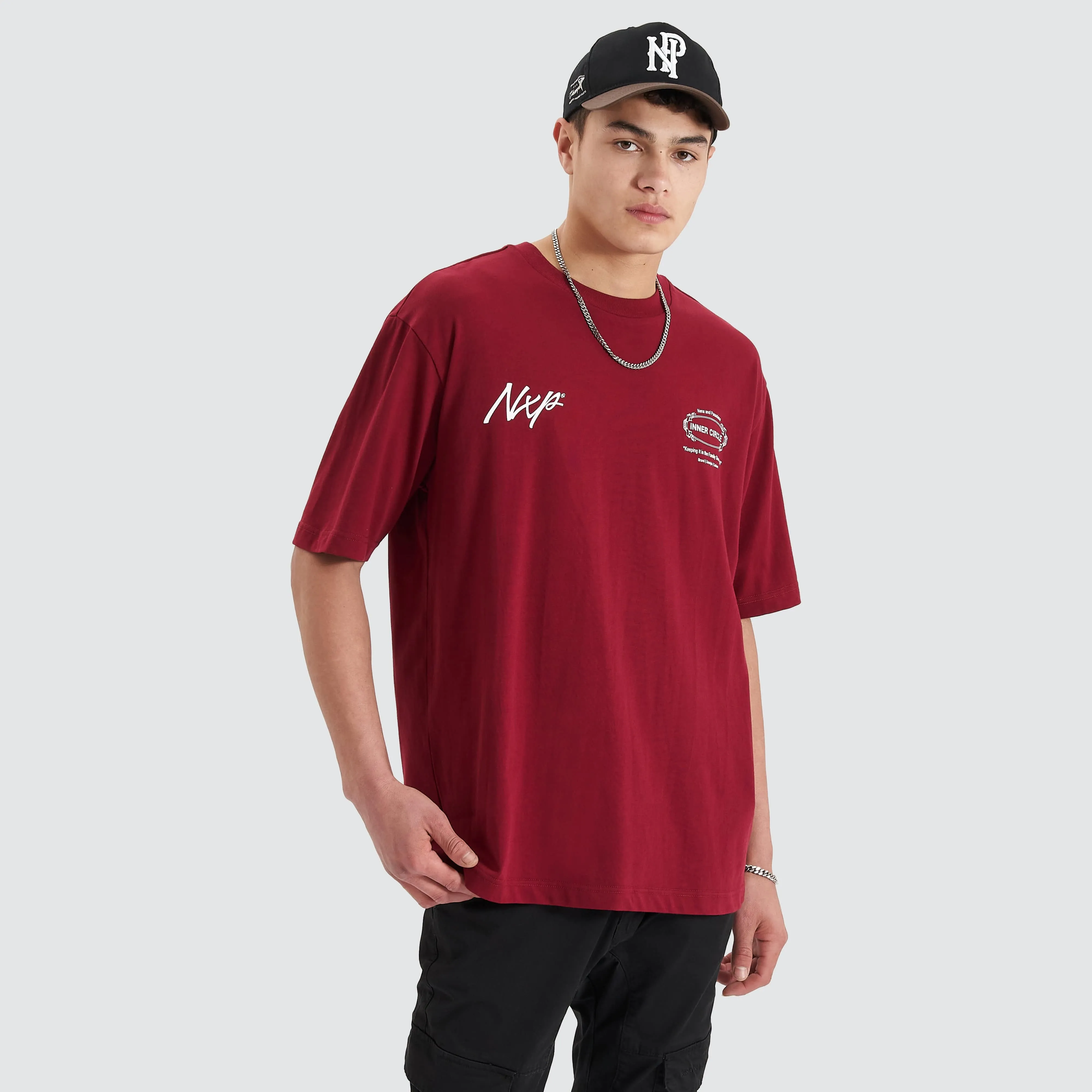 Arcade Heavy Oversized Tee Cabernet sold by Nena and Pasadena