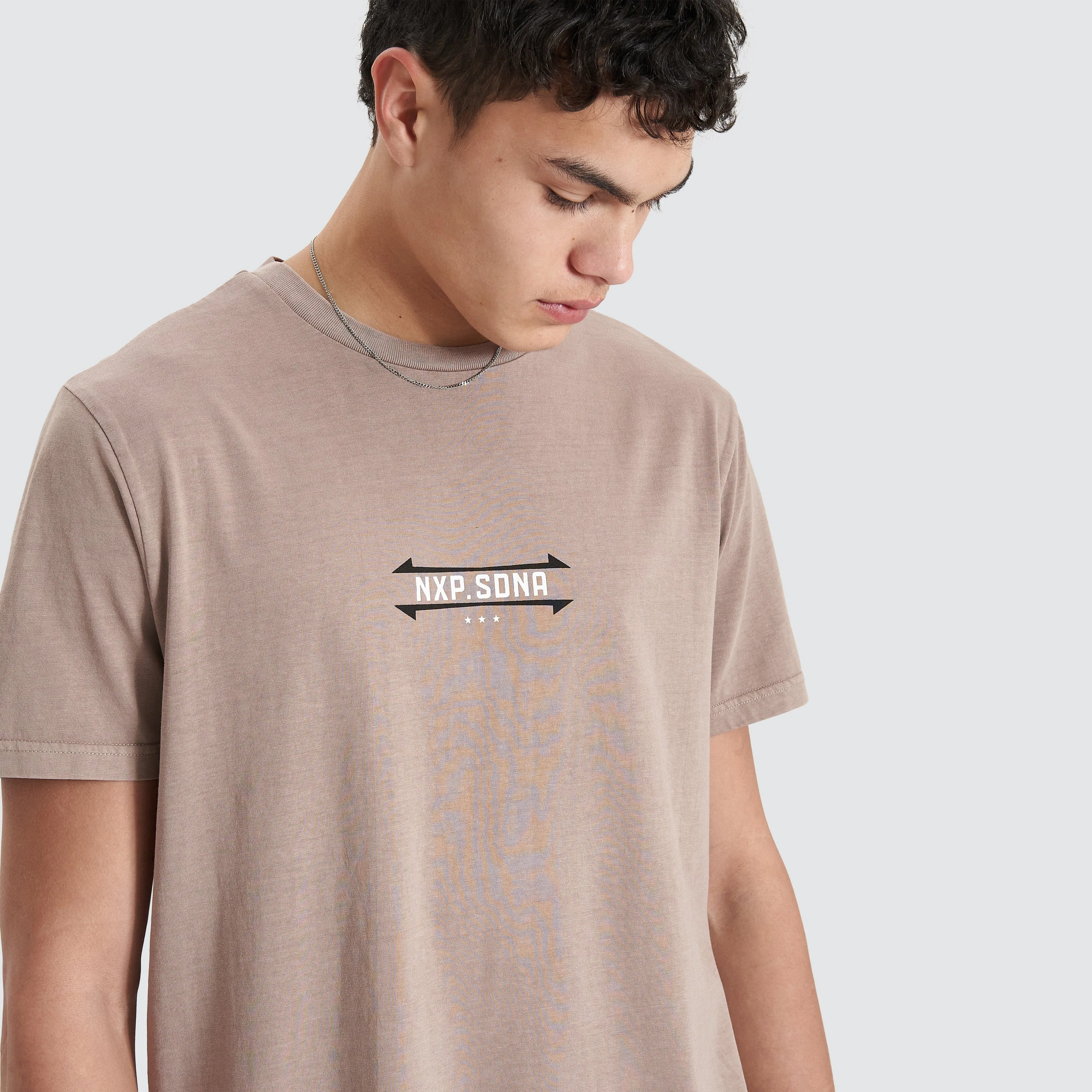 Grain Dual Curved Tee Pigment Bark sold by Nena and Pasadena product image thumbnail 5