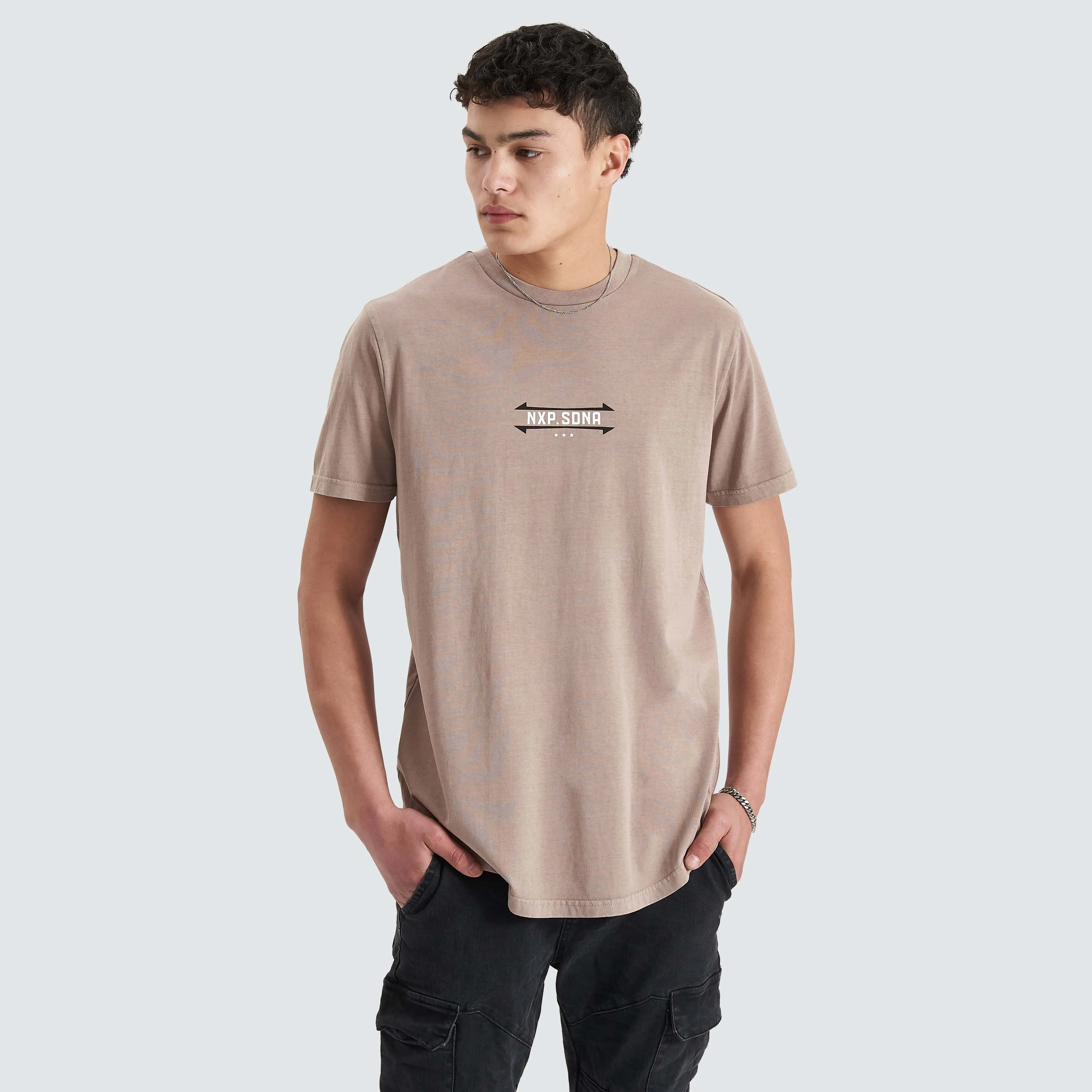 Grain Dual Curved Tee Pigment Bark sold by Nena and Pasadena product image thumbnail 4