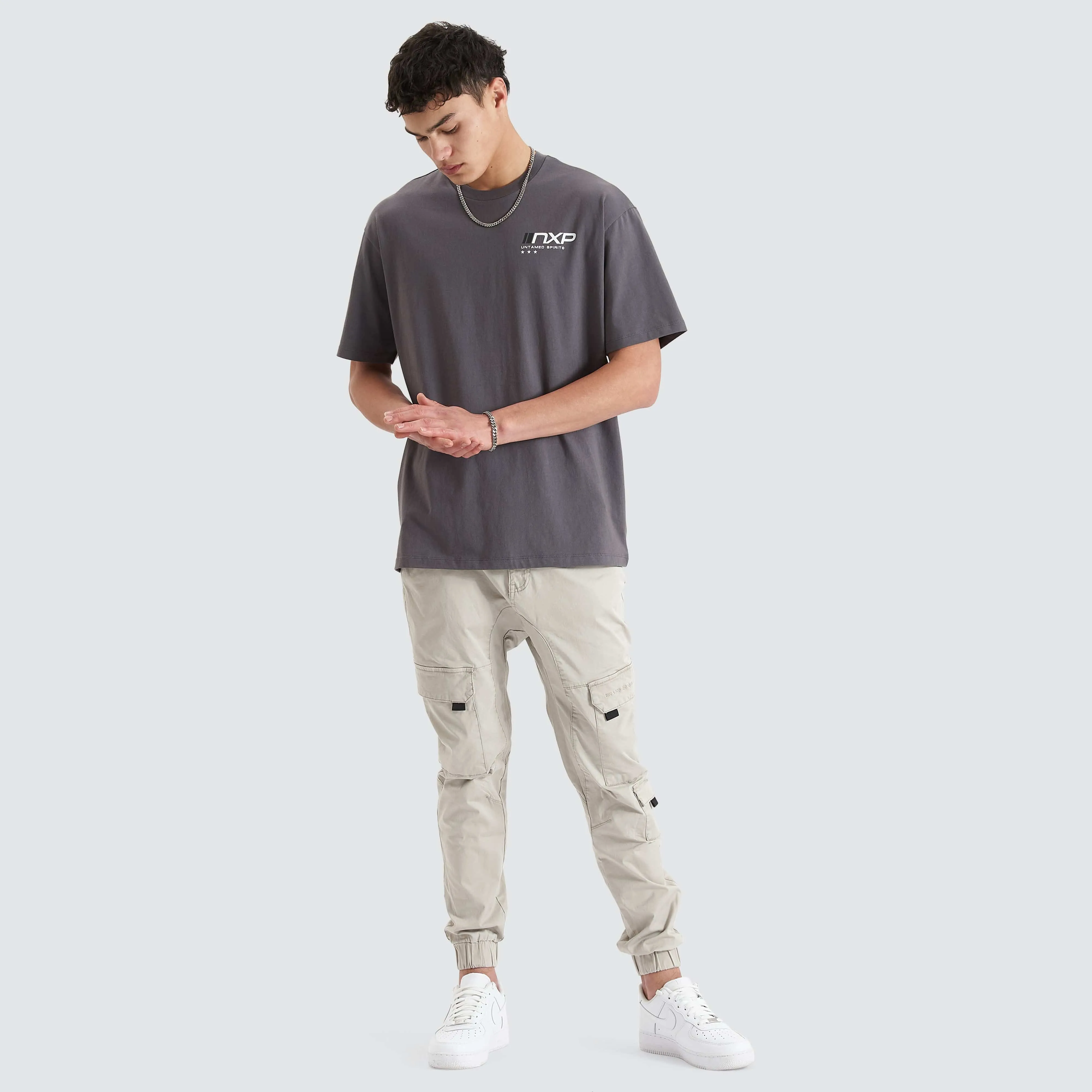 Dynamic Heavy Box Fit Tee Asphalt sold by Nena and Pasadena product image thumbnail 3