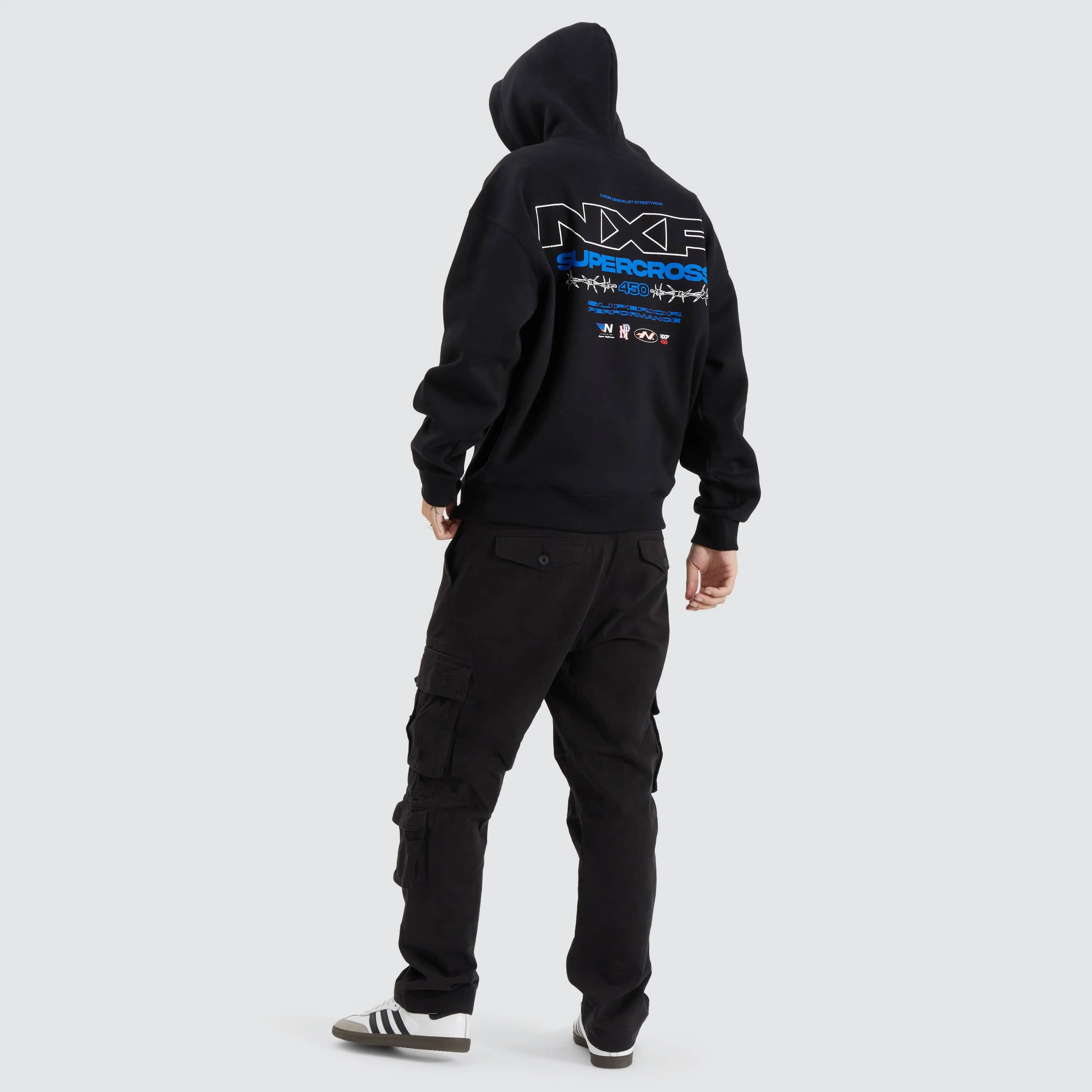 Cornerman Heavy Box Fit Hoodie Jet Black sold by Nena and Pasadena product image thumbnail 5