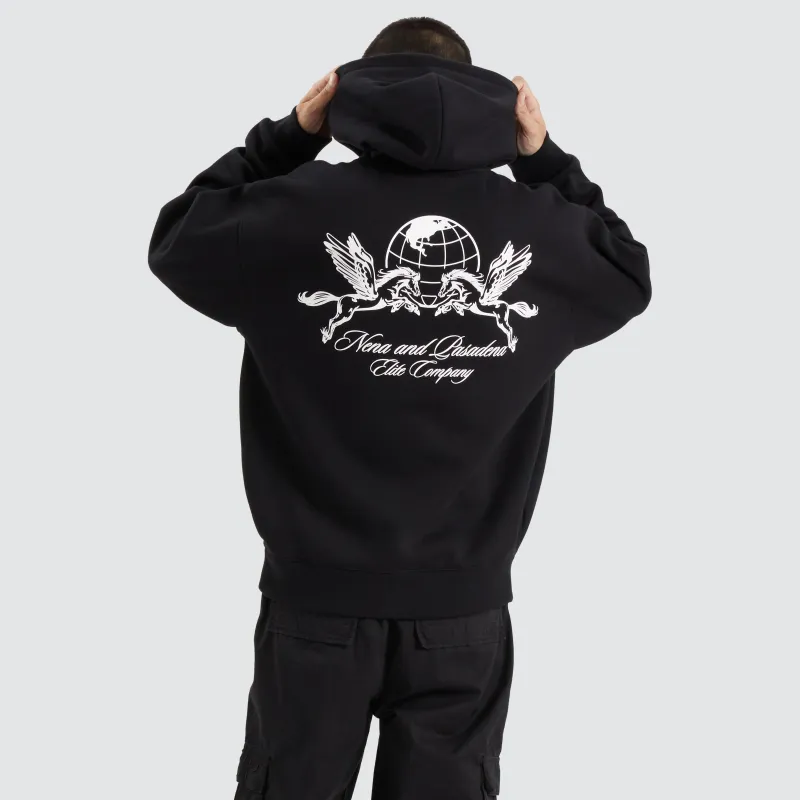Company Heavy Box Fit Hoodie Jet Black sold by Nena and Pasadena