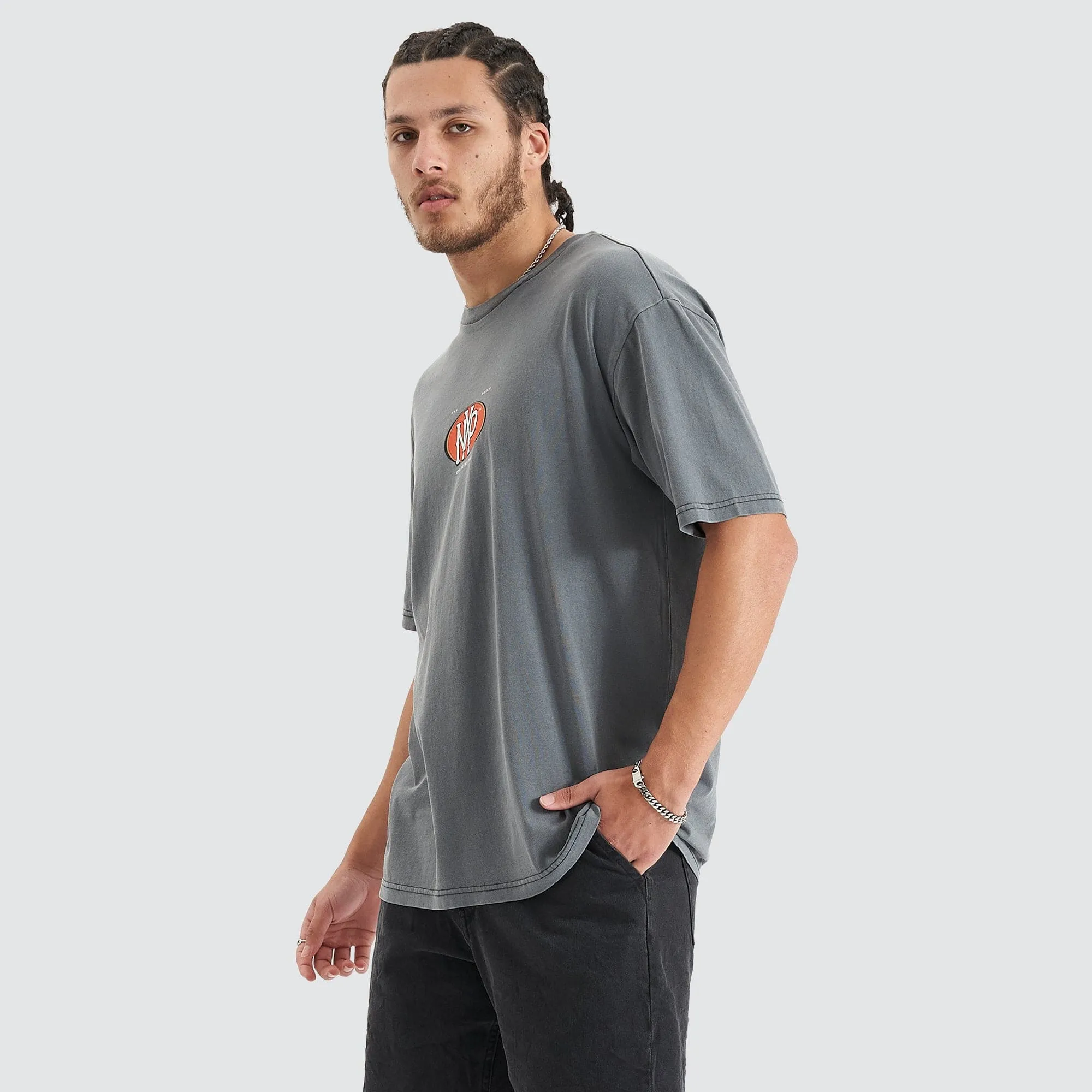 Profile Heavy Box Fit Tee Pigment Castlerock sold by Nena and Pasadena product image thumbnail 4