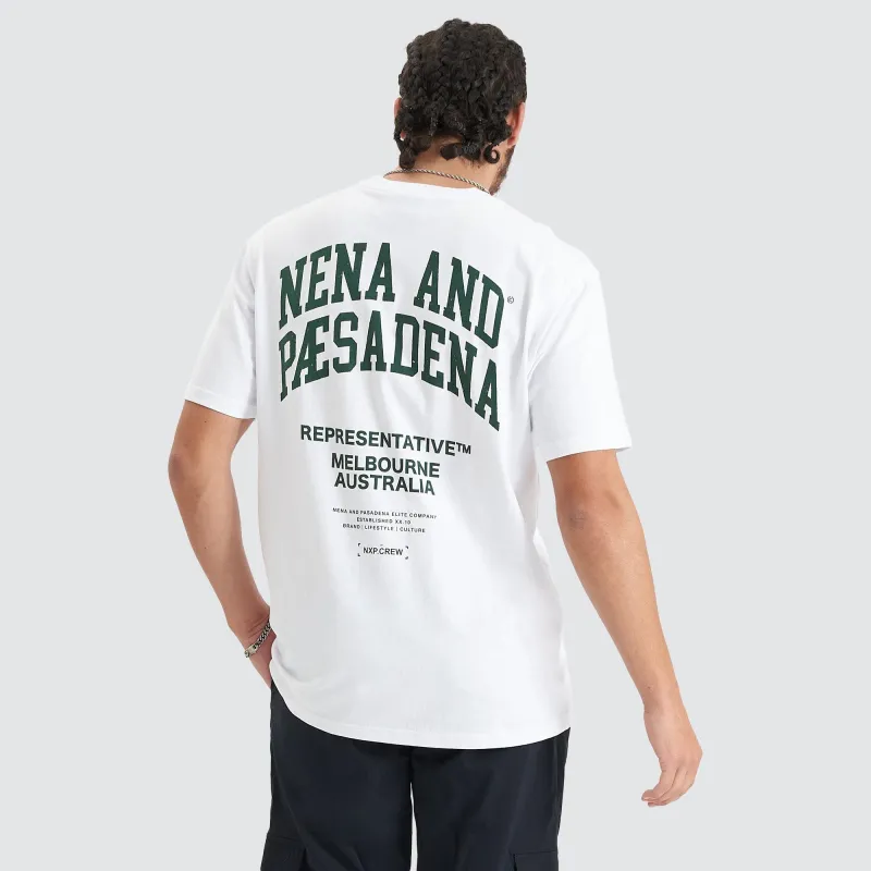 Overview Relaxed Tee Optical White made by Nena and Pasadena