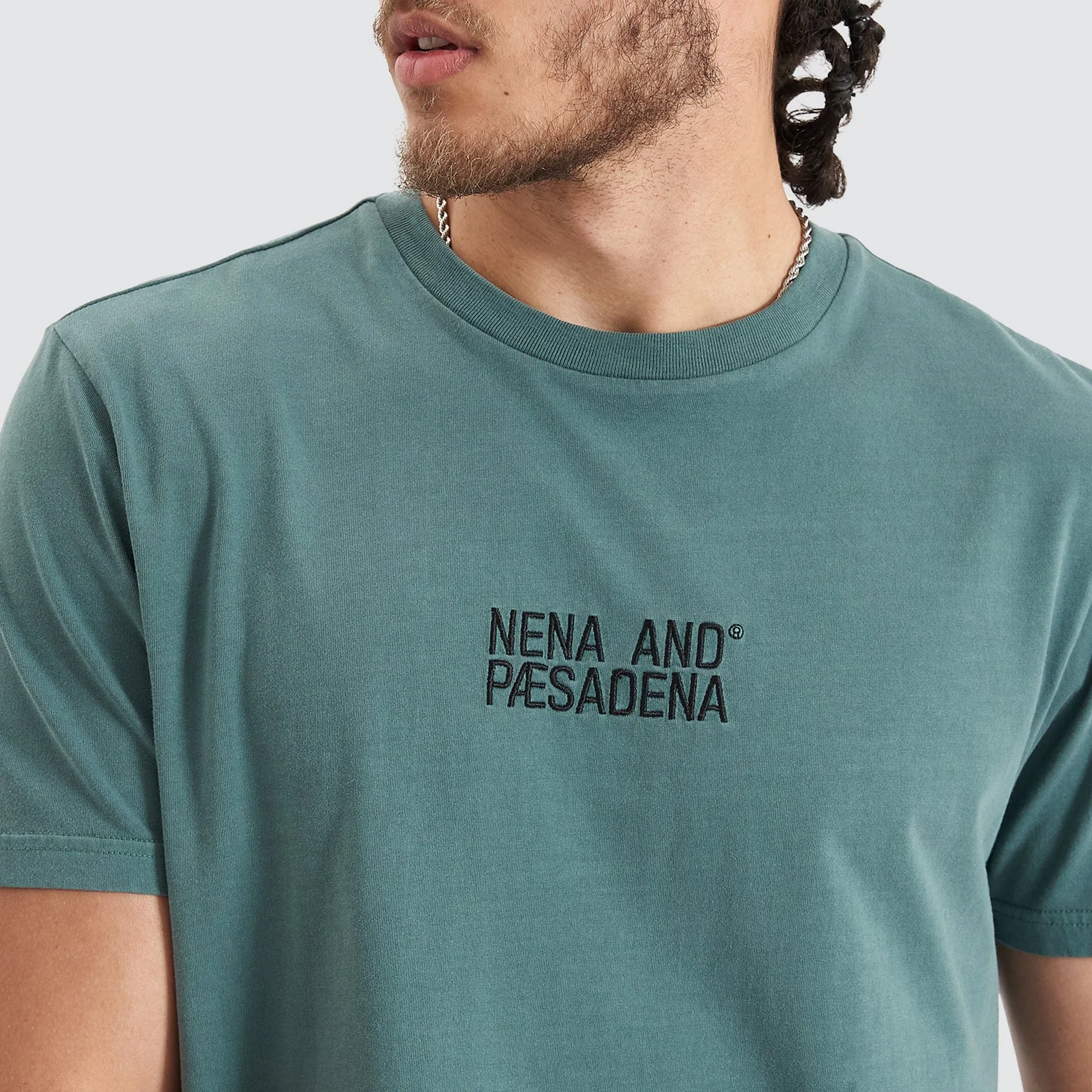 Blockade Dual Curved Tee Pigment Silver Pine sold by Nena and Pasadena product image thumbnail 3