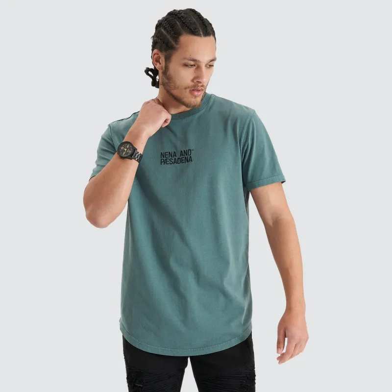 Blockade Dual Curved Tee Pigment Silver Pine made by Nena and Pasadena