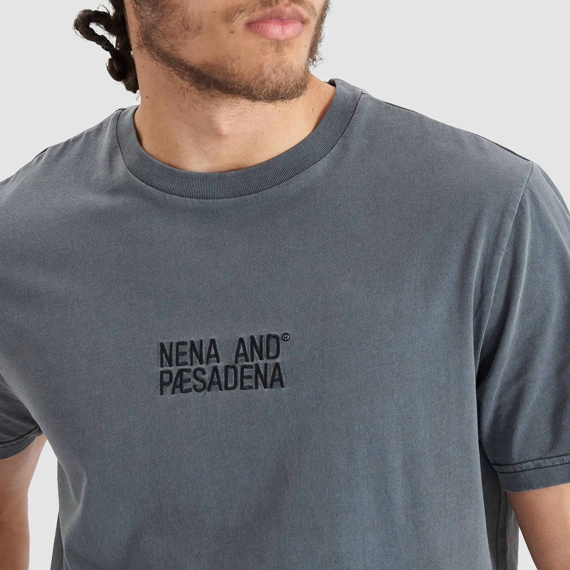 Blockade Dual Curved Tee Pigment Castlerock sold by Nena and Pasadena product image thumbnail 3