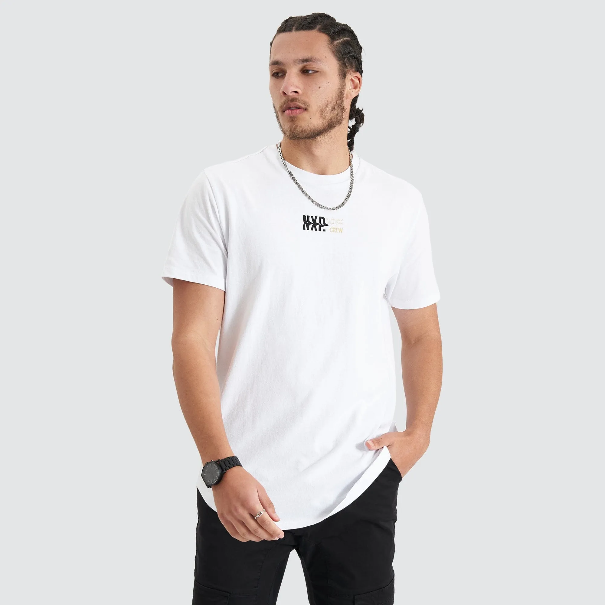 Endplate Dual Curved Tee Optical White sold by Nena and Pasadena product image thumbnail 3