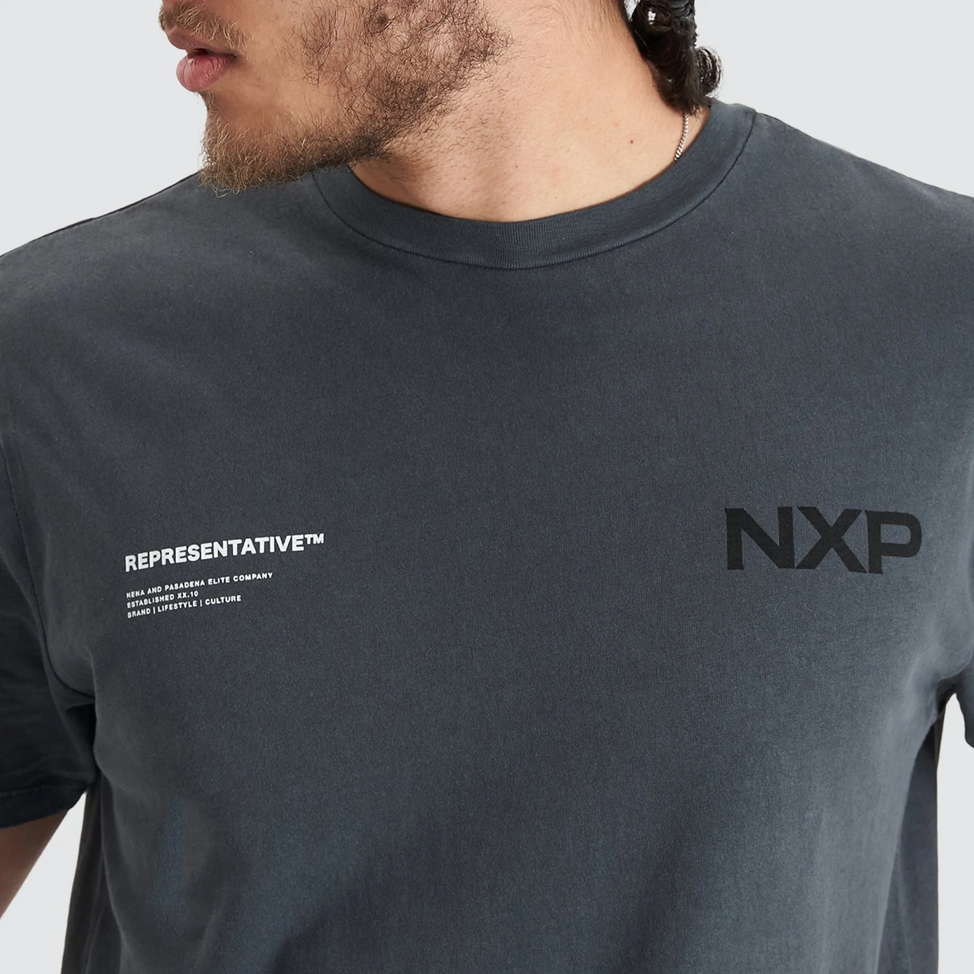 Delta Time Dual Curved Tee Pigment Asphalt sold by Nena and Pasadena product image thumbnail 3