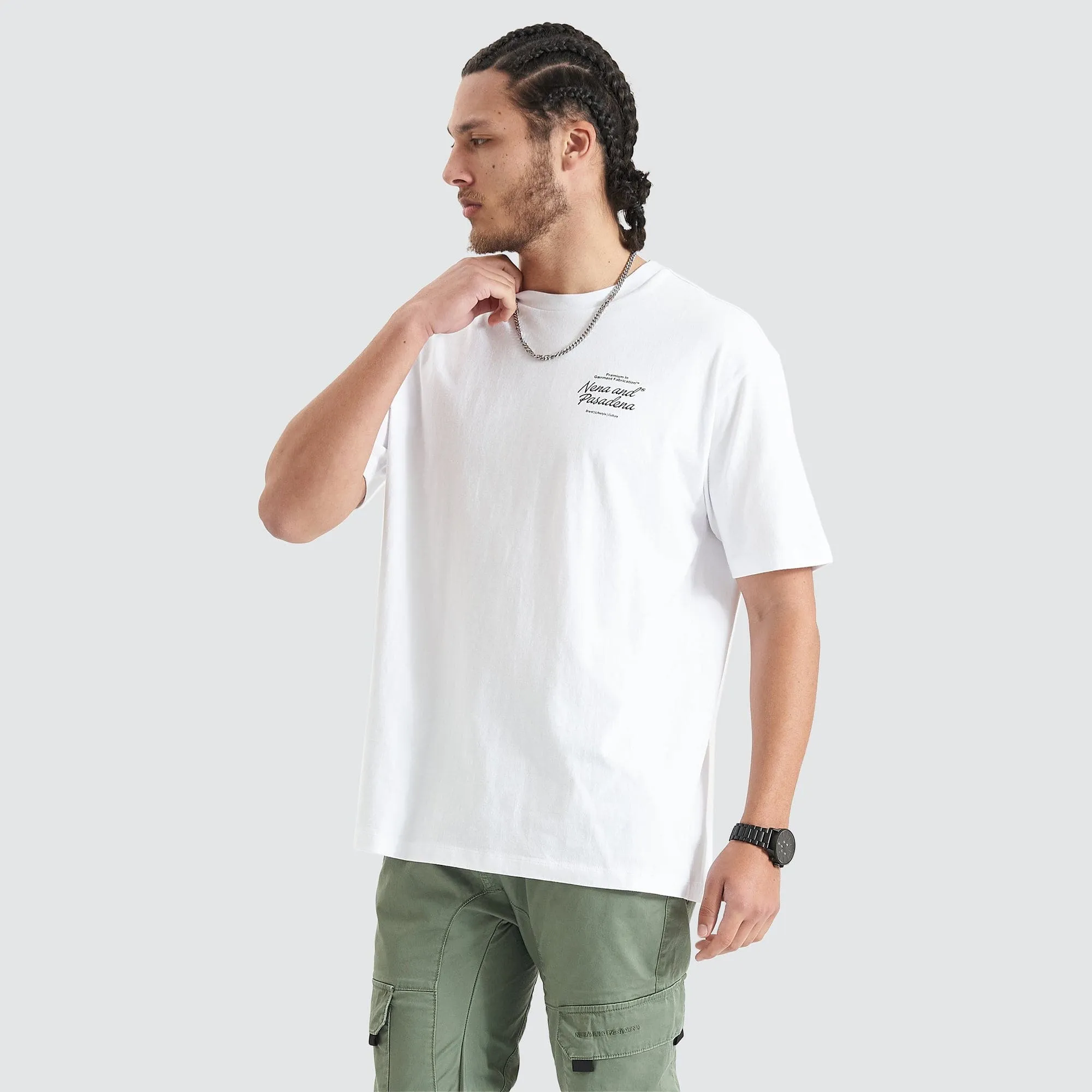 Bouncer Heavy Box Fit Tee Optical White sold by Nena and Pasadena product image thumbnail 5