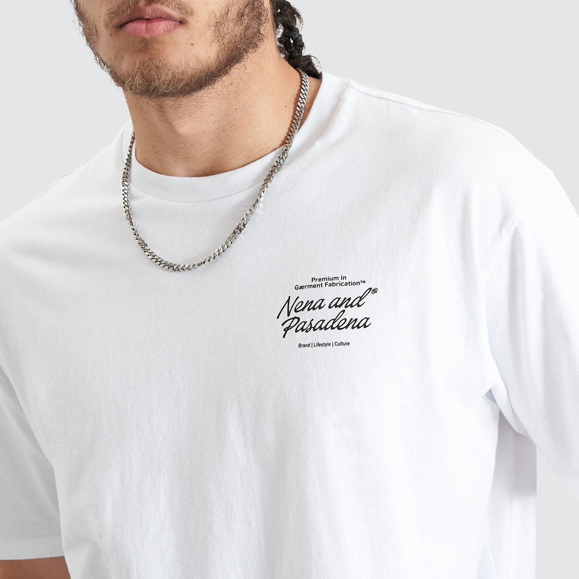 Bouncer Heavy Box Fit Tee Optical White sold by Nena and Pasadena product image thumbnail 3