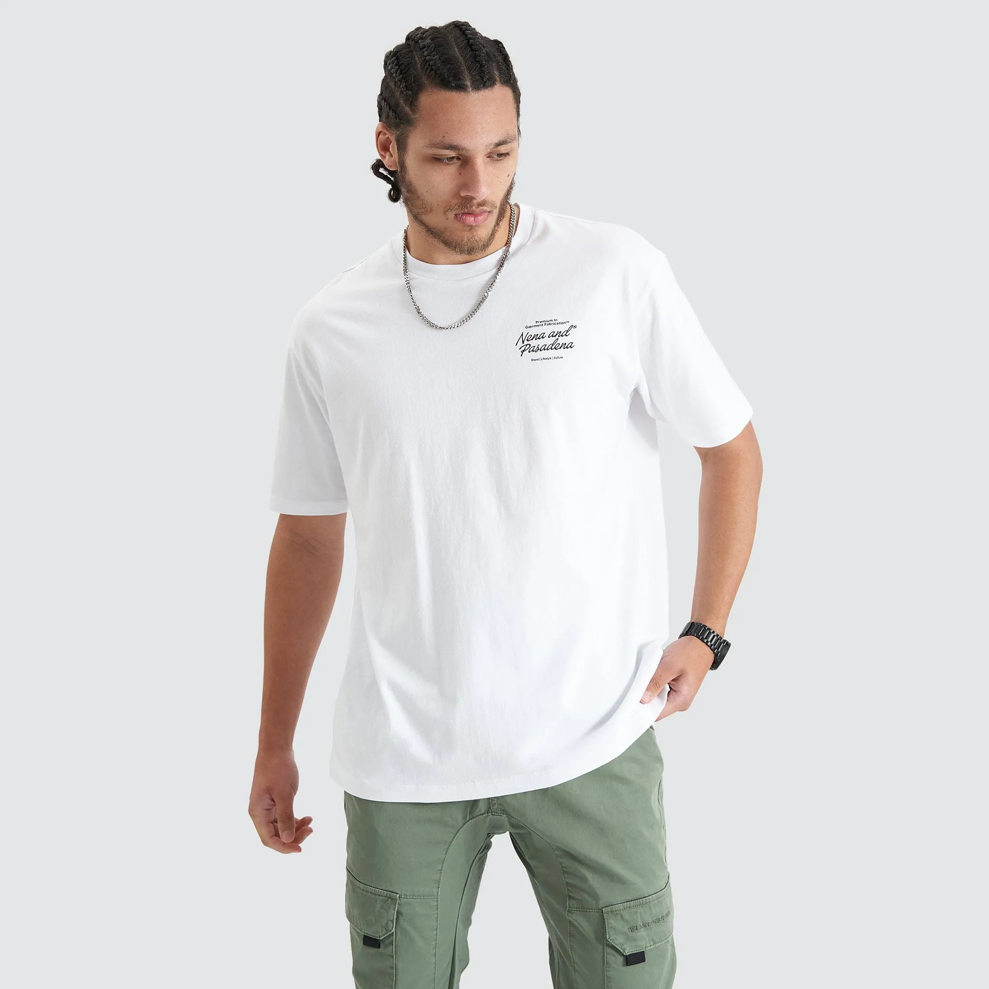 Bouncer Heavy Box Fit Tee Optical White sold by Nena and Pasadena product image thumbnail 2