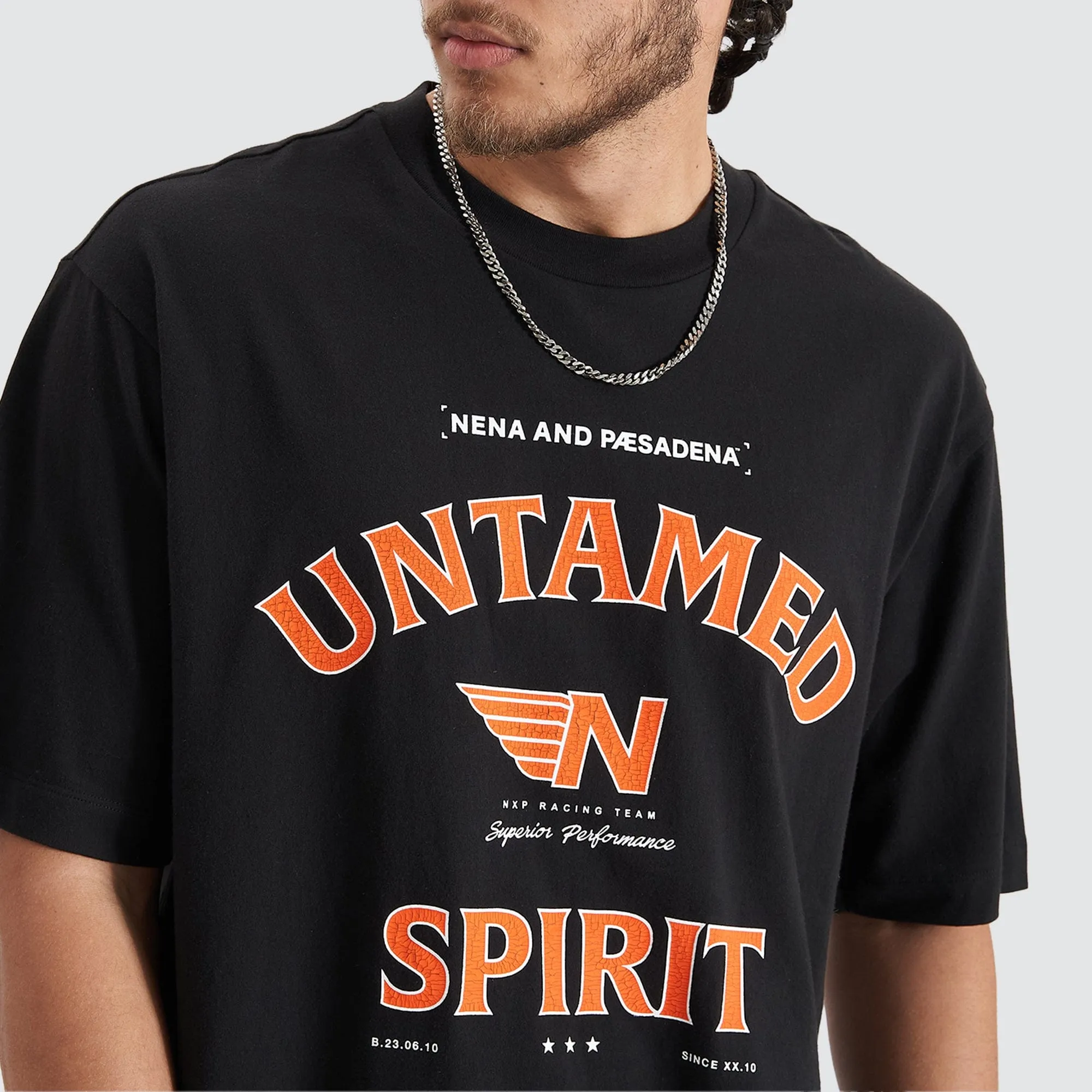 Untamed Heavy Oversized Tee Jet Black sold by Nena and Pasadena product image thumbnail 3